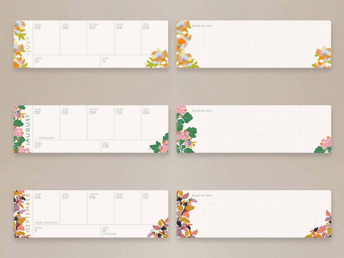 2027 Soft Days Ahead Weekly Desk Planner