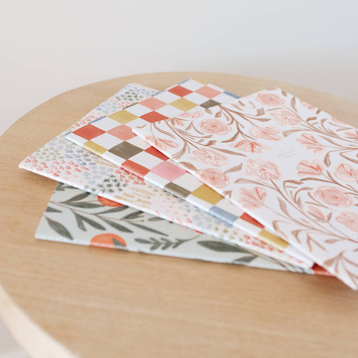 Pink Floral Stitched Monthly Planner