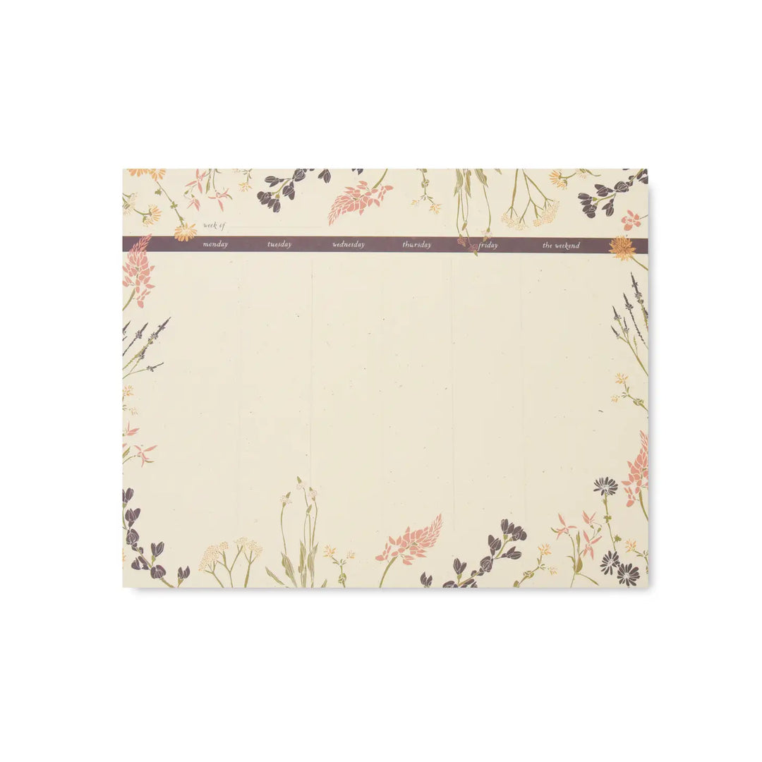 Wildflowers Weekly Desk Pad