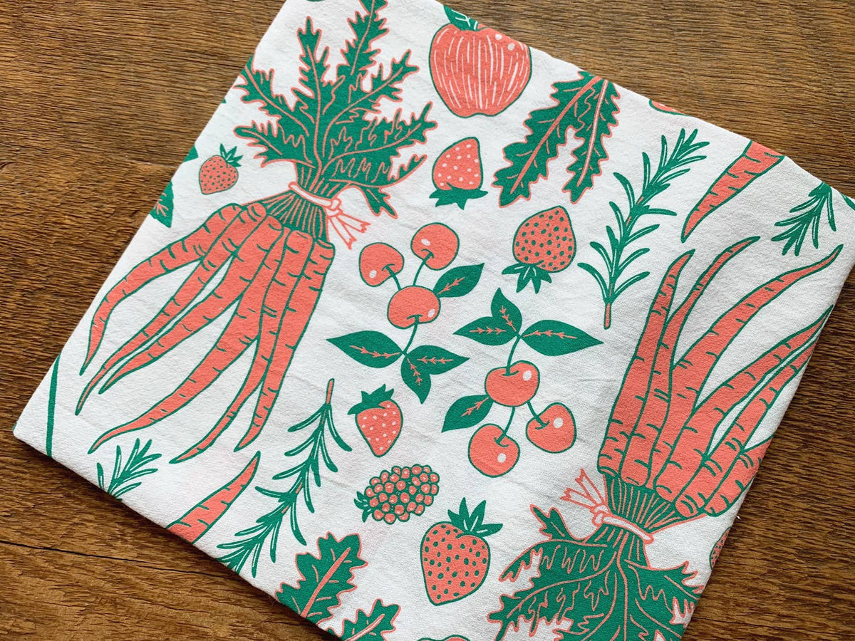 Fruit & Veggies Tea Towel