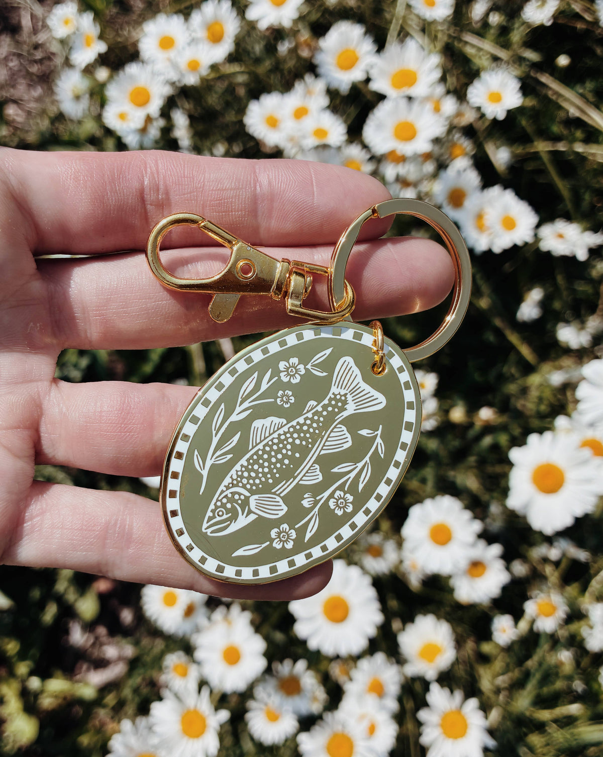 Folk Trout Keychain