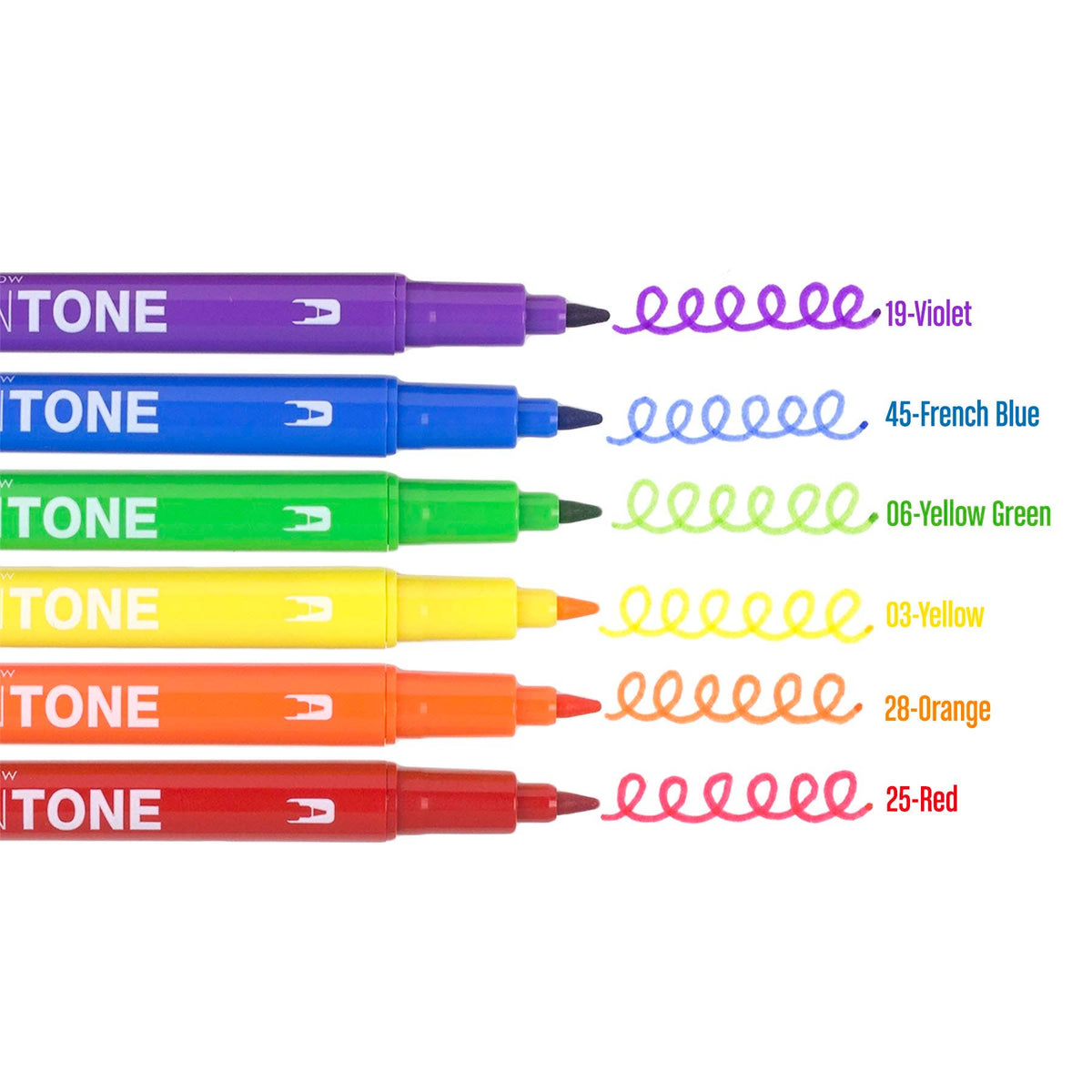 Tombow TwinTone Pen Set - Rainbow 6 Pack