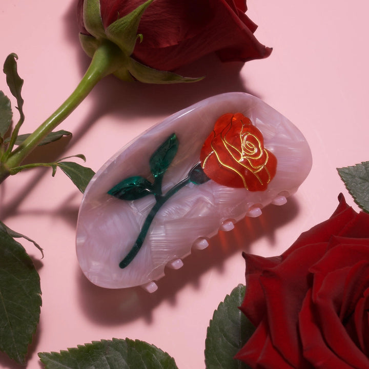 Red Rose Belle Hair Claw Clip
