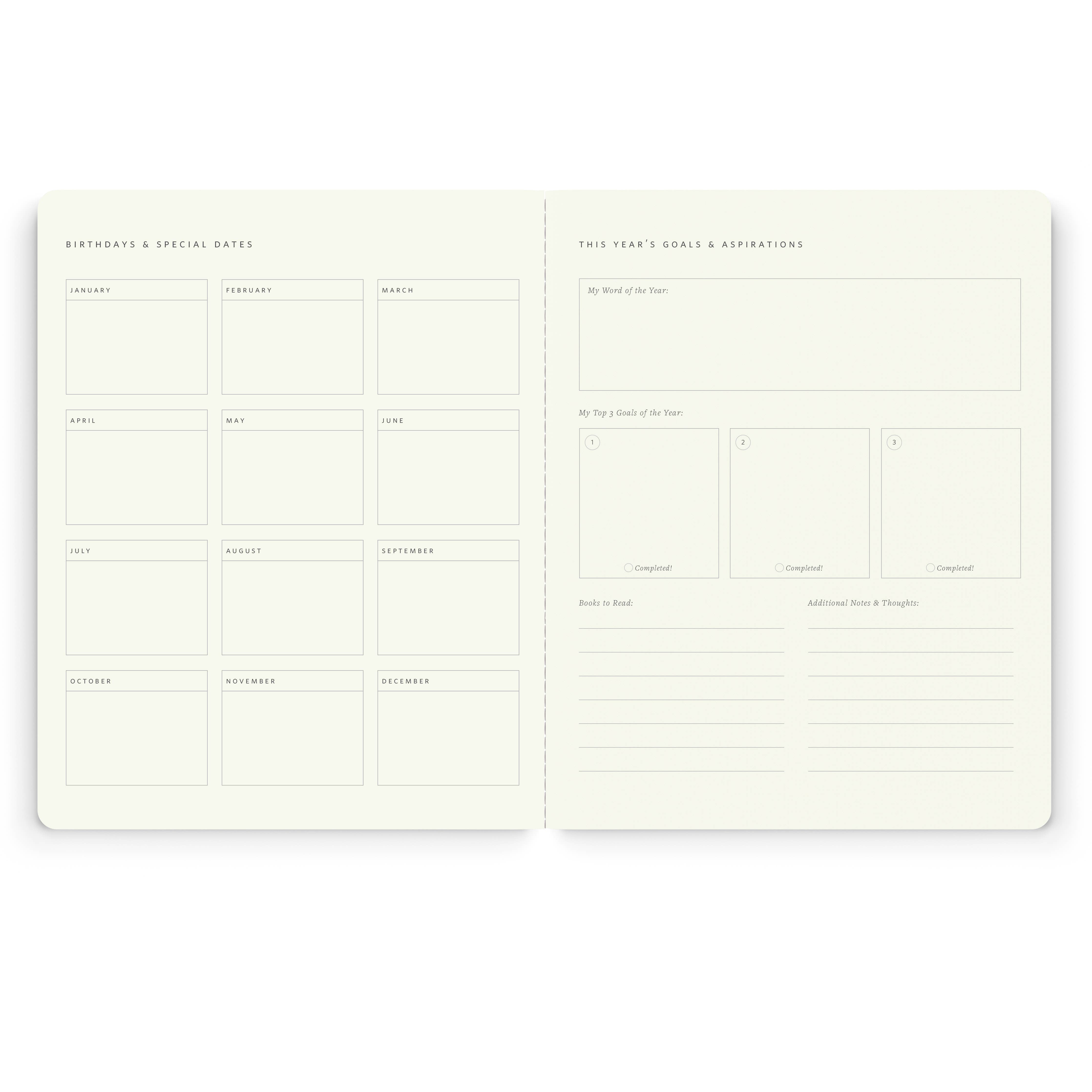 Orange Vine Stitched Monthly Planner