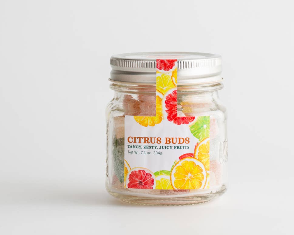 Butterfield's Hard Candy Buds - Citrus Assortment Mason Jar