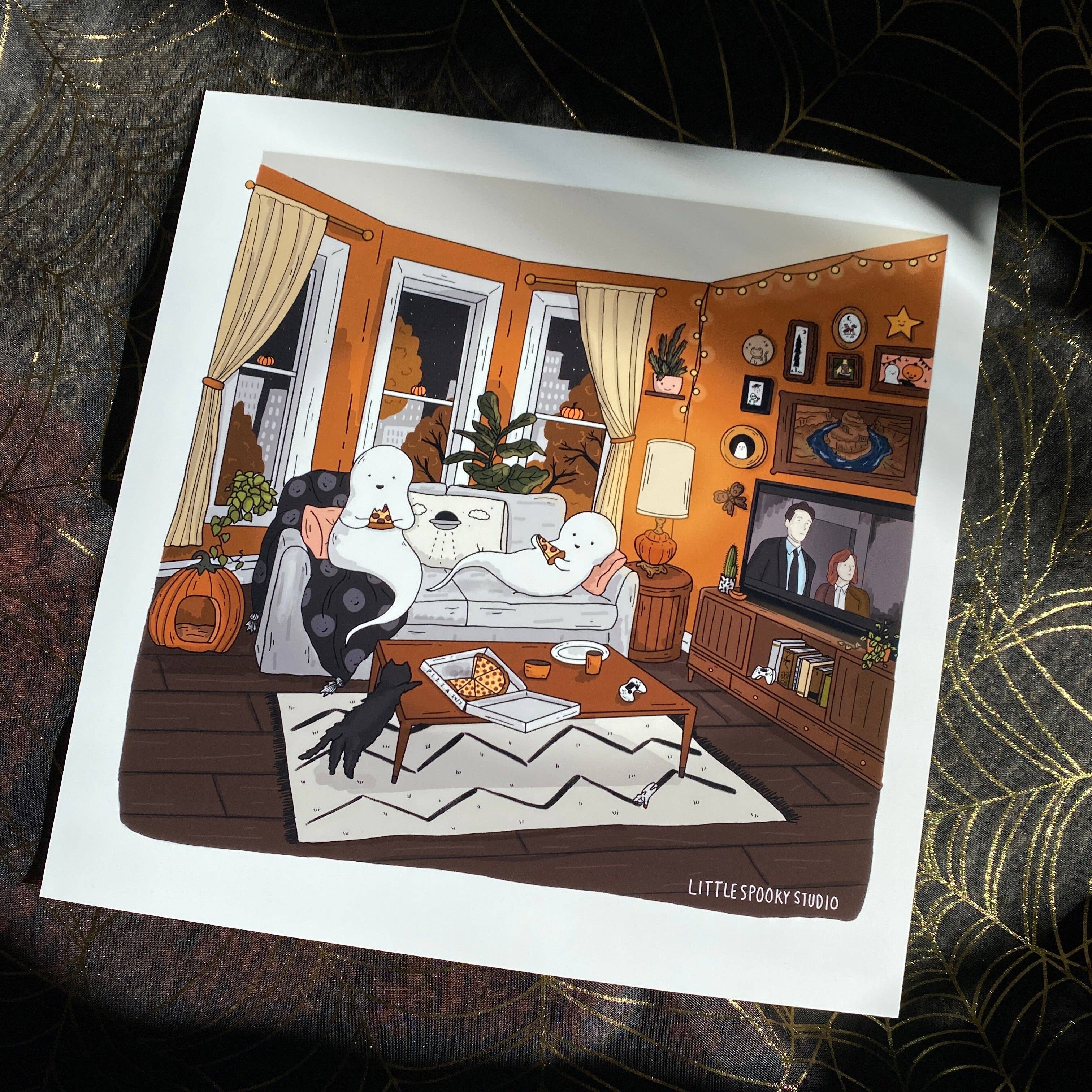 Friday Night In Square Art Print