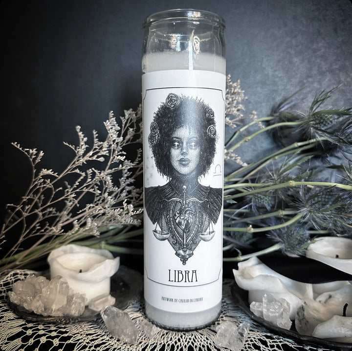 Libra Devotional Candle Sticker