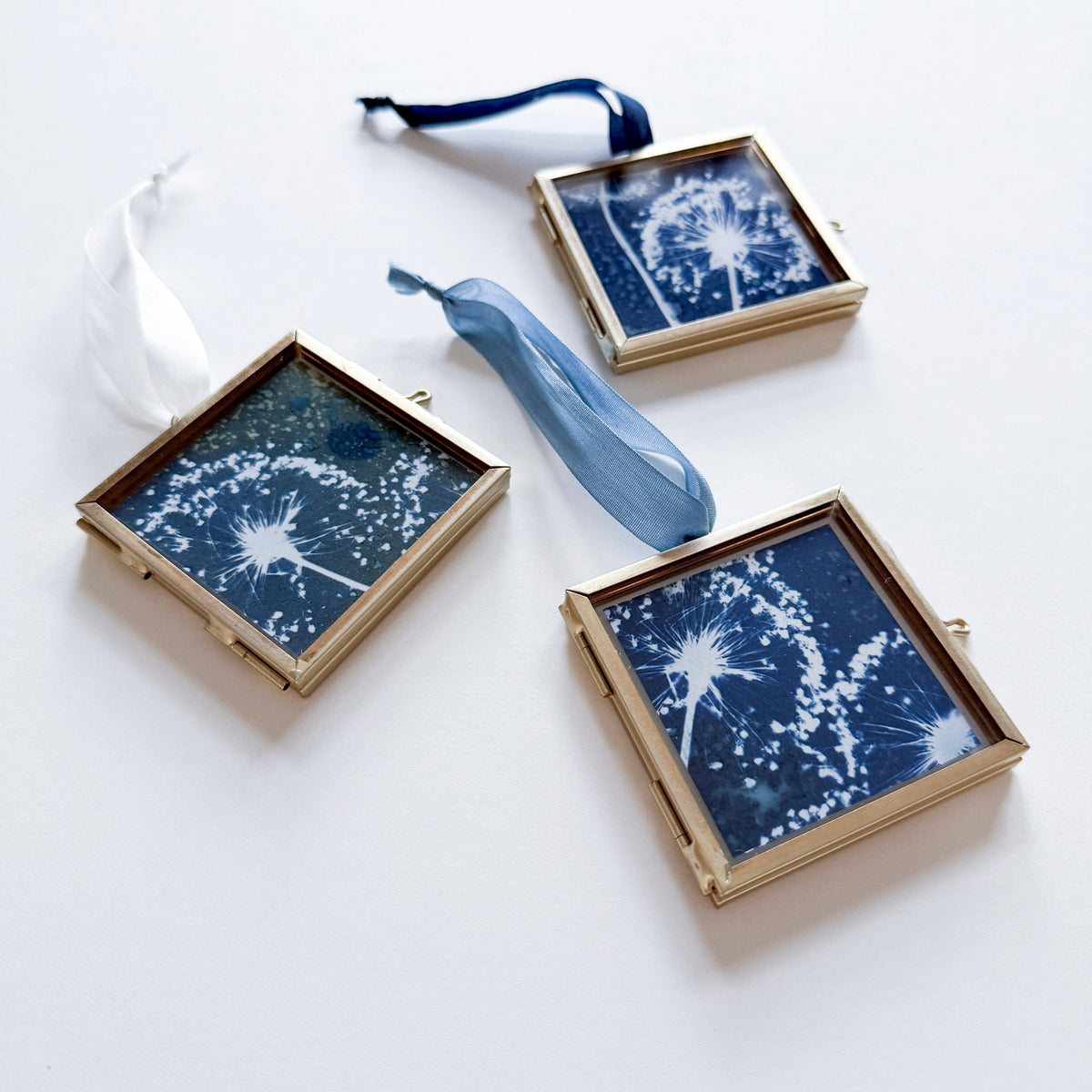 Mini Allium Cyanotype Hanging Ornament