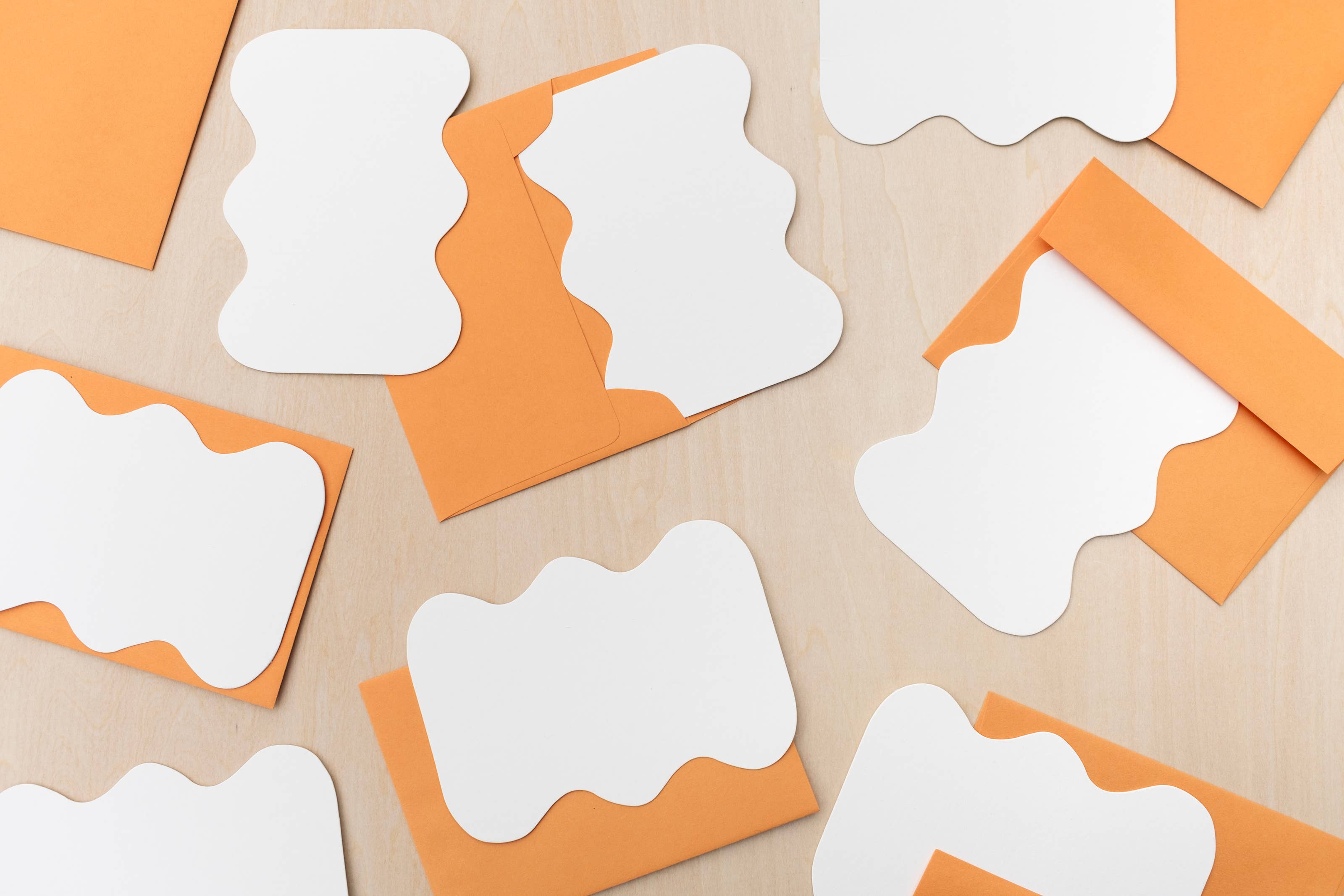 Wavy - Set of 8 Die Cut Note Cards