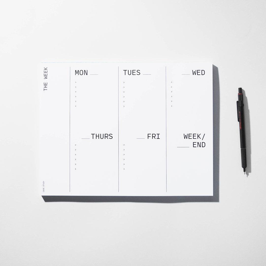 Utilitarian Weekly Desk Planner