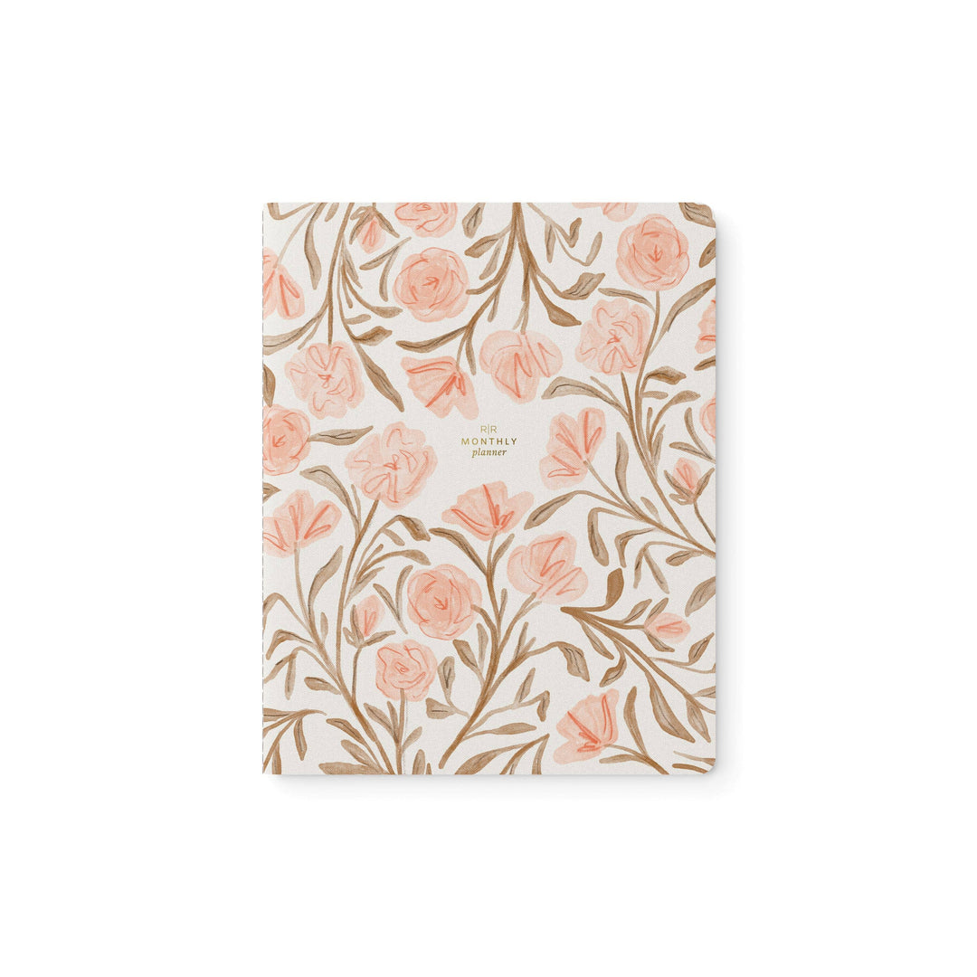 Pink Floral Stitched Monthly Planner