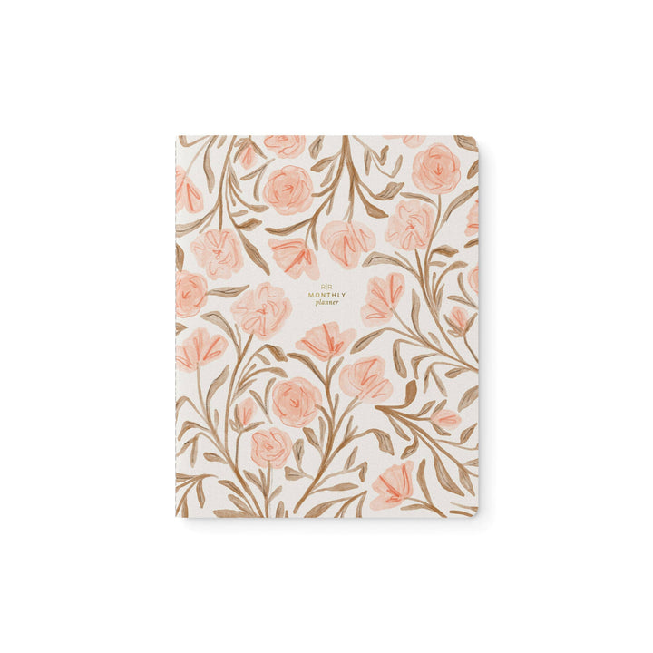 Pink Floral Stitched Monthly Planner