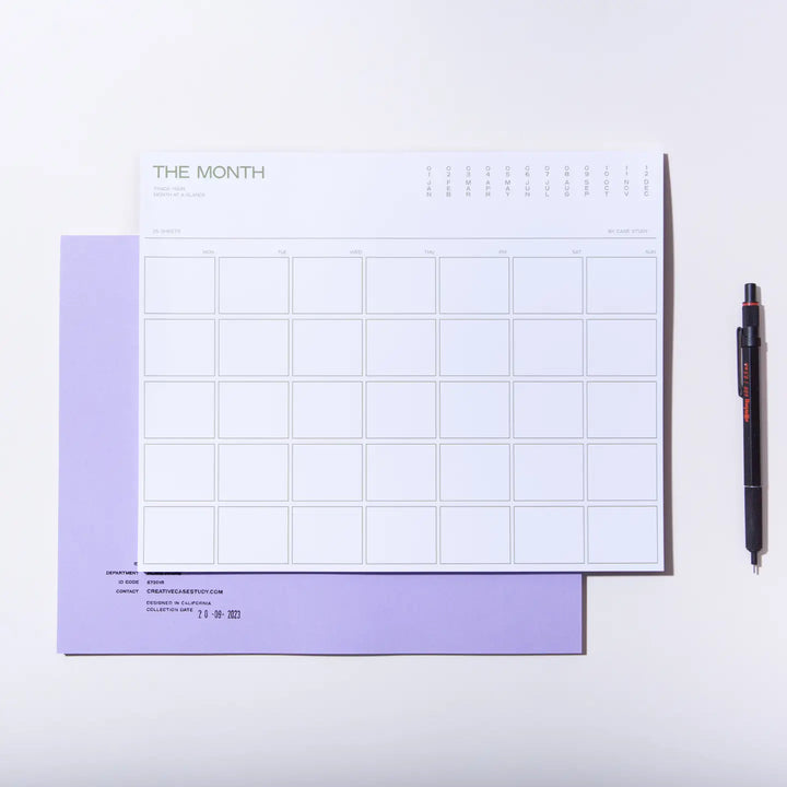Utilitarian Monthly Desk Planner