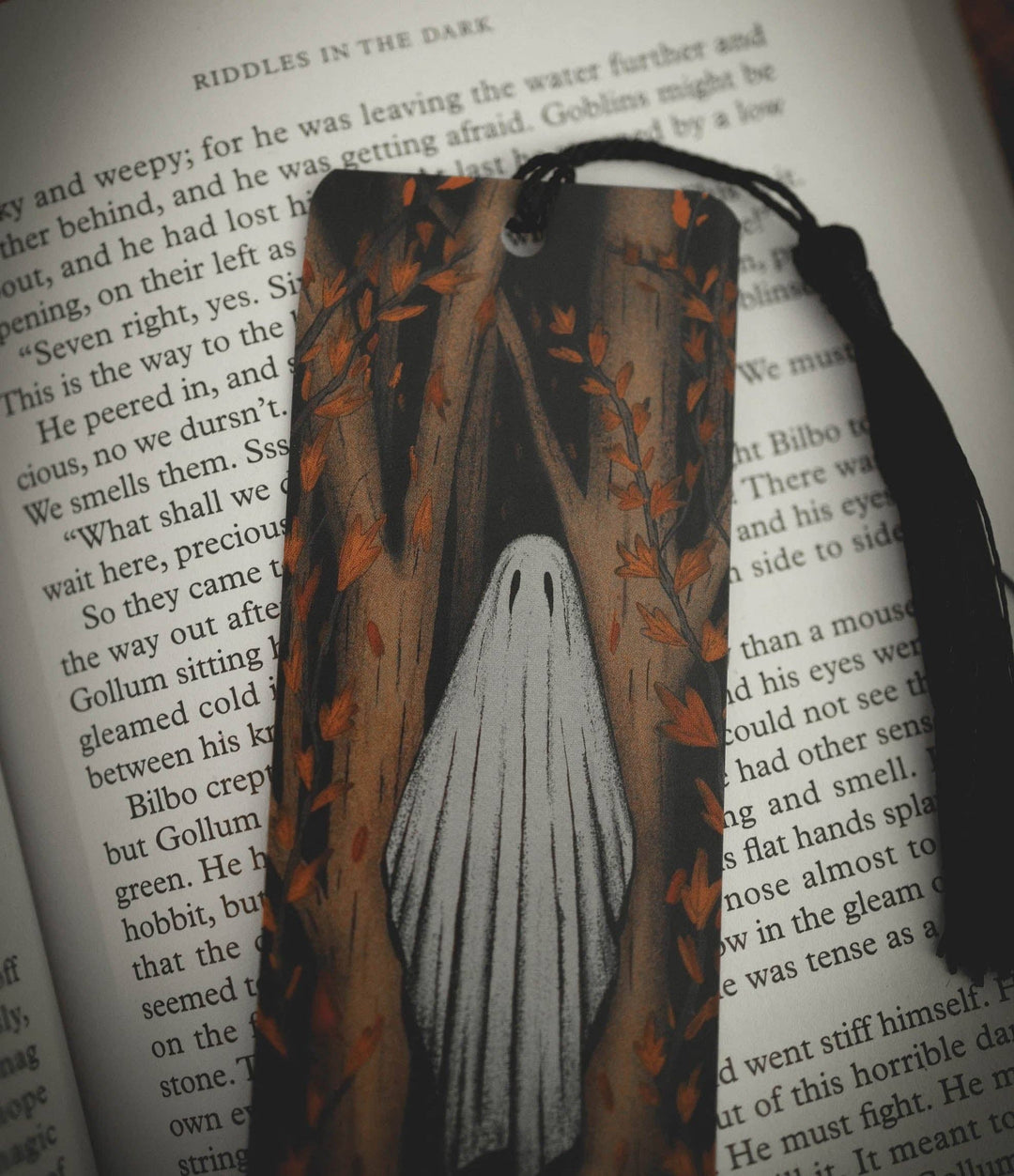 Autumn Forest Ghost Bookmark