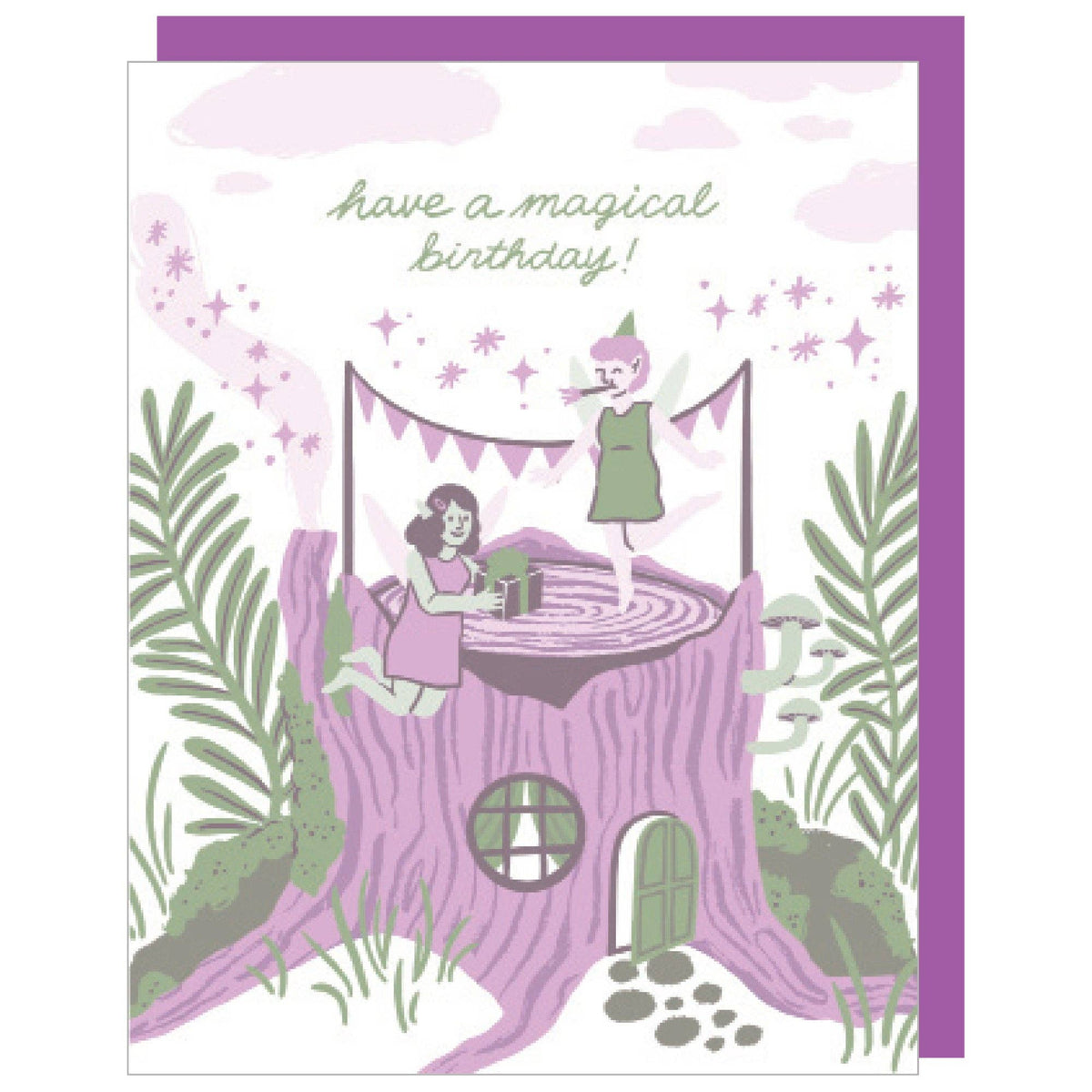 Fairy Stump Birthday Card