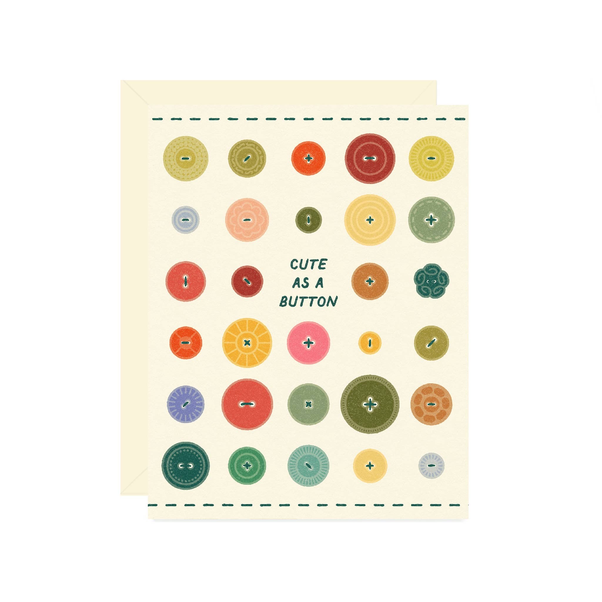 Cute as a Button Baby Card