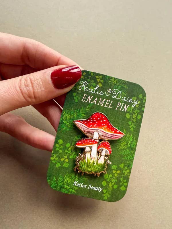 Amanita Mushrooms Pin