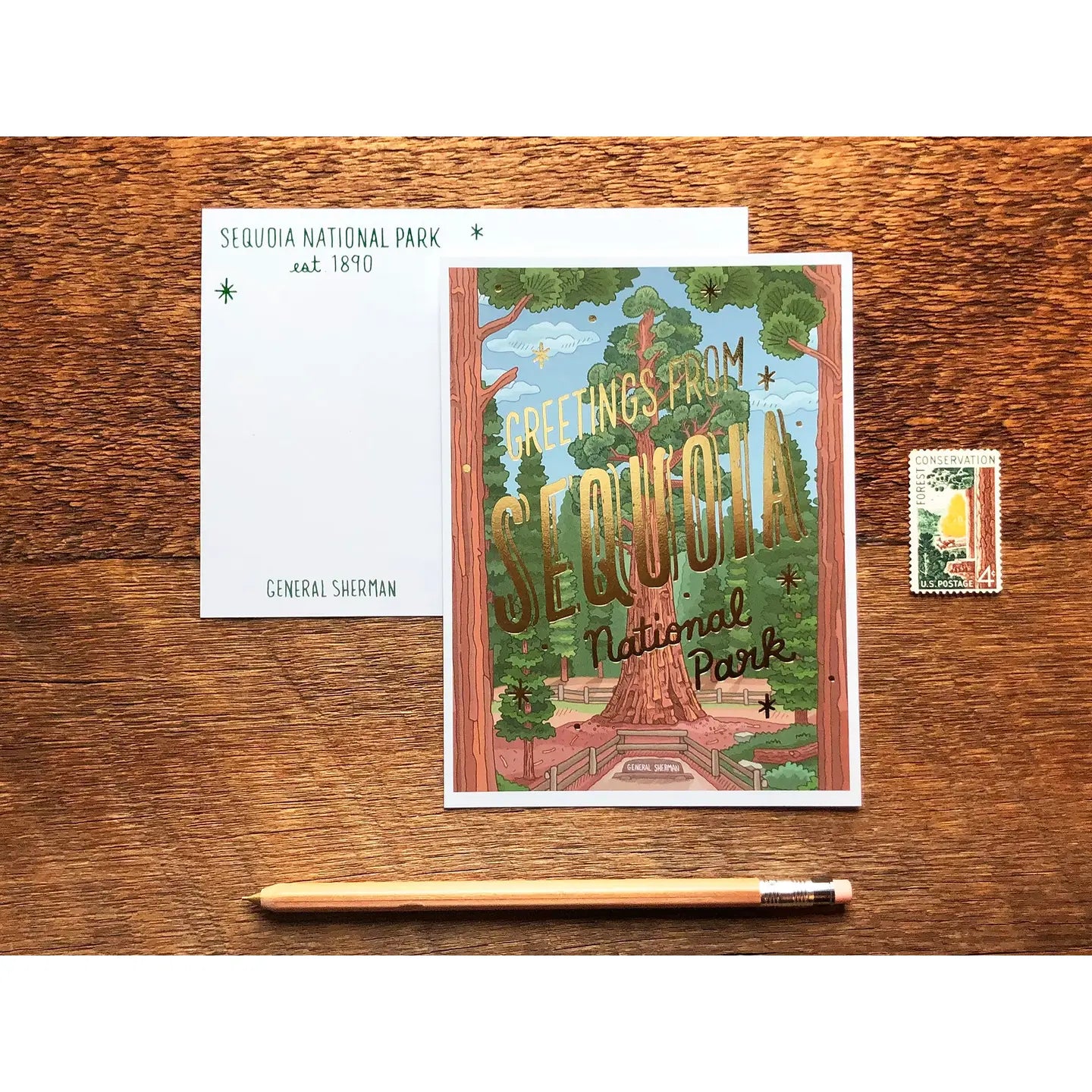 National Parks Foiled Postcards - 15 Parks