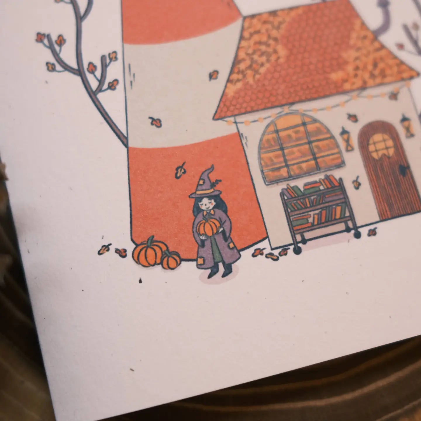 Spooky Lighthouse Bookshop Card