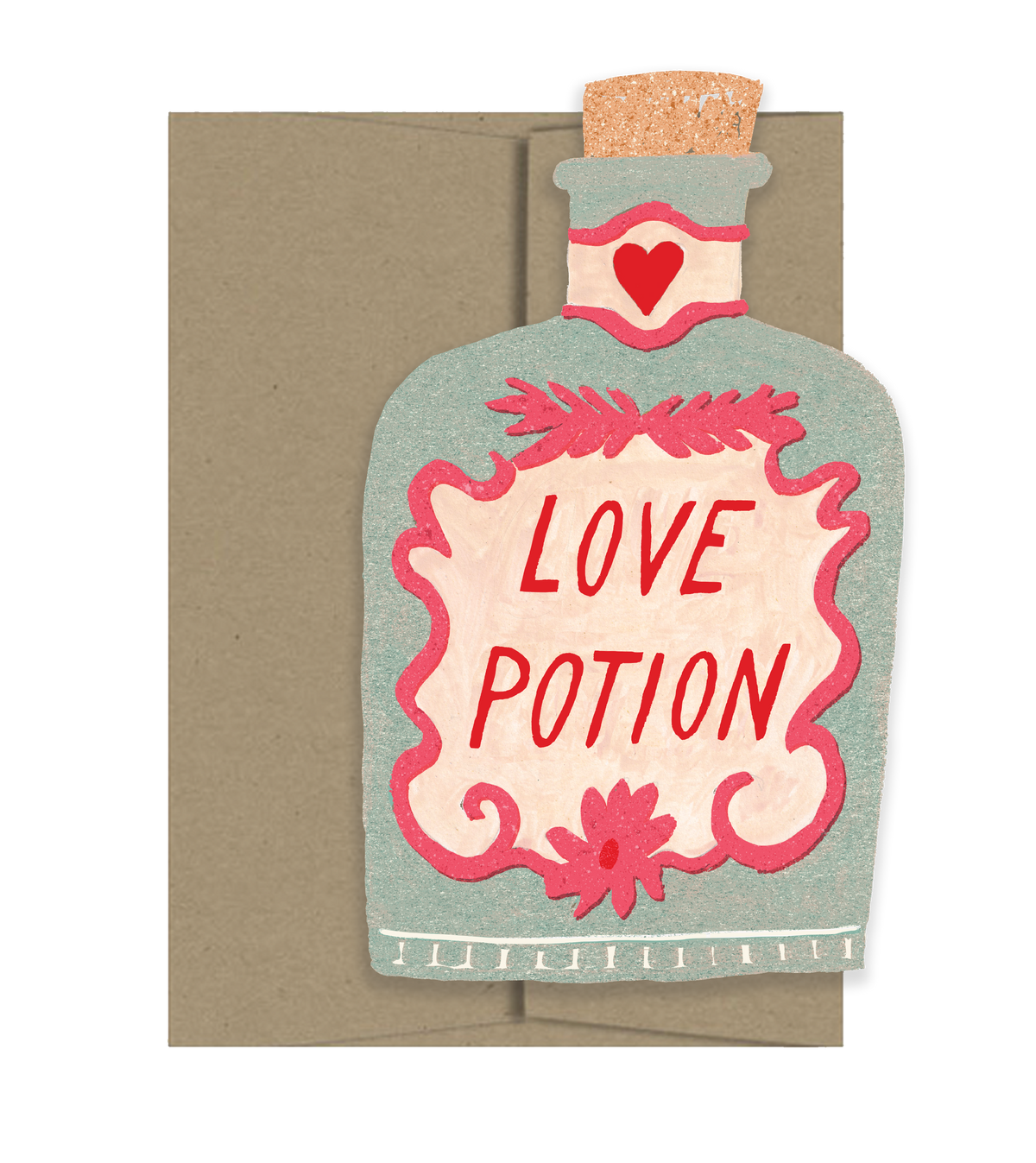 Love Potion Die Cut Card