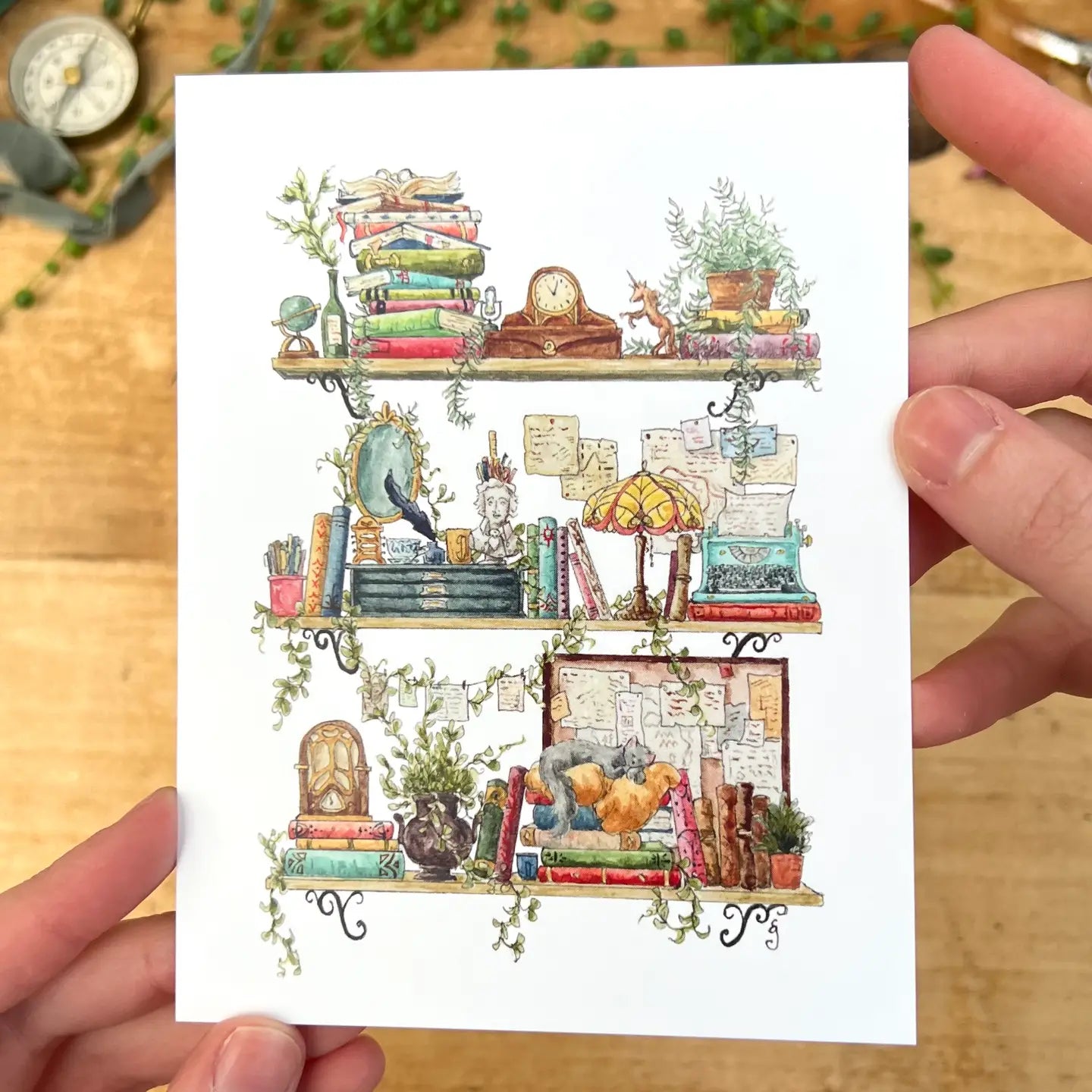 Shelves of Whimsical Occupations Postcards - 24 Options