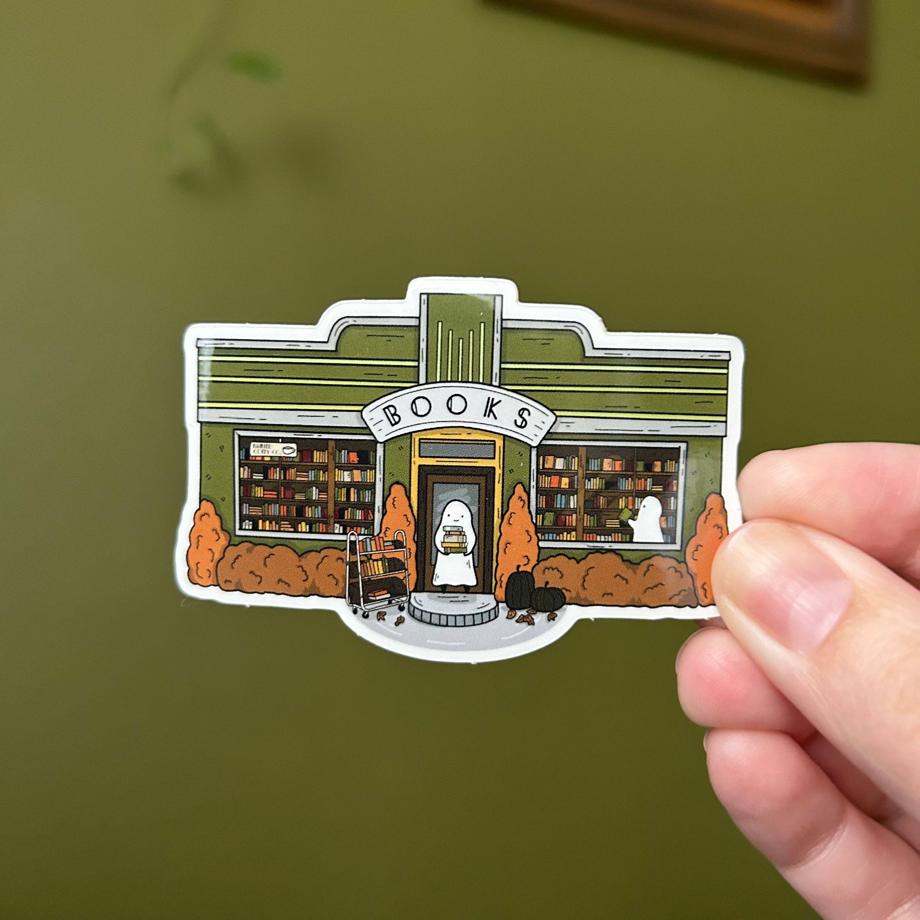 Ghost-Owned Bookshop Sticker