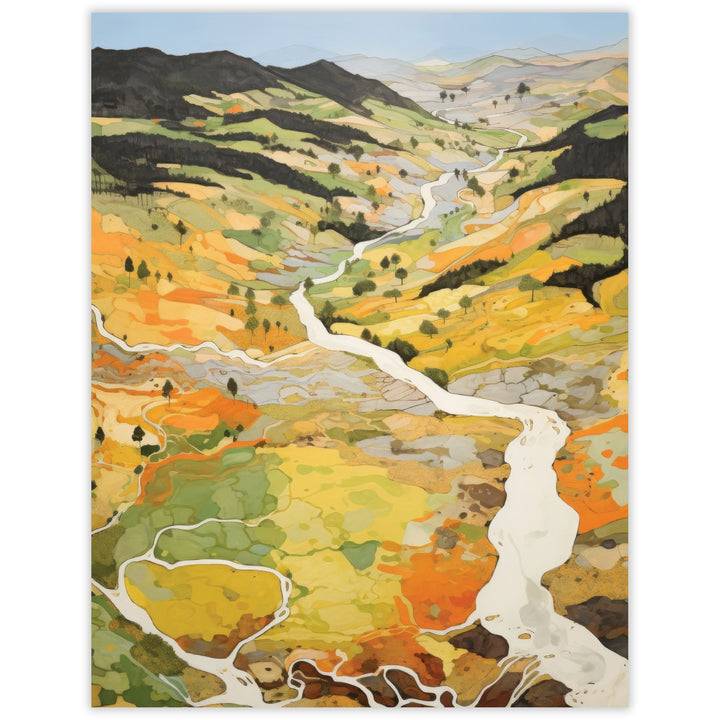 Aerial Valley Greeting Card