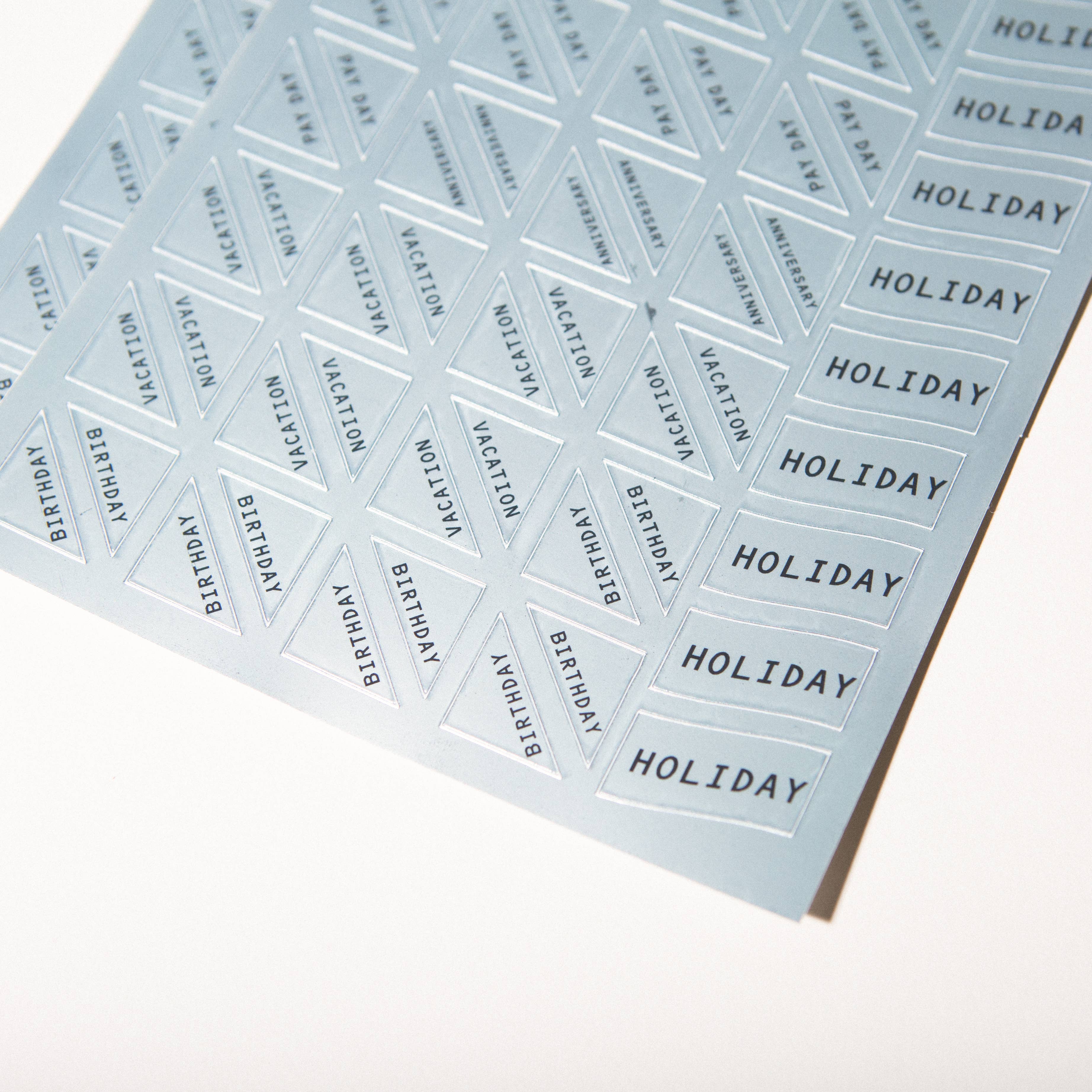 Chrome Calendar Stickers