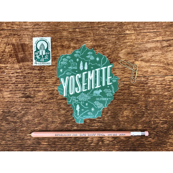 National Parks Die Cut Map Stickers - 10 Parks