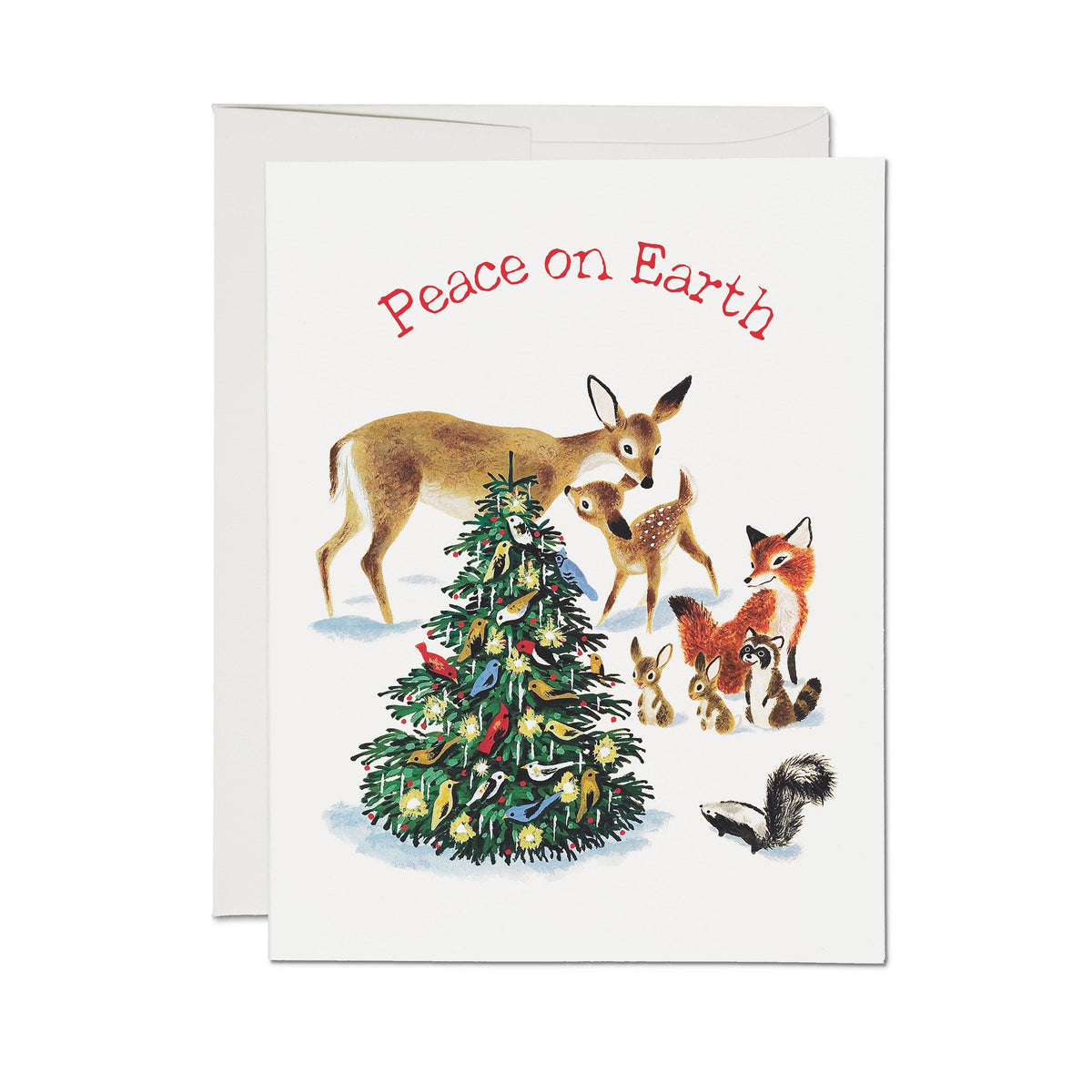 Peace on Earth Critter Christmas Card