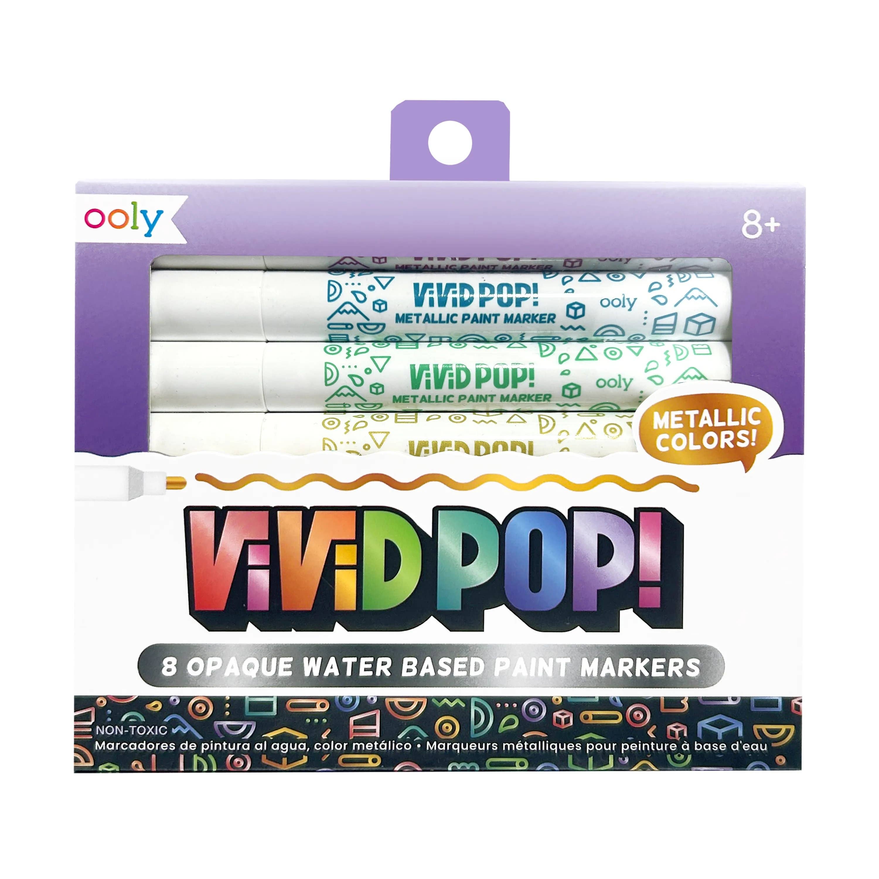 Vivid Pop Paint Markers - Metallic Set of 8