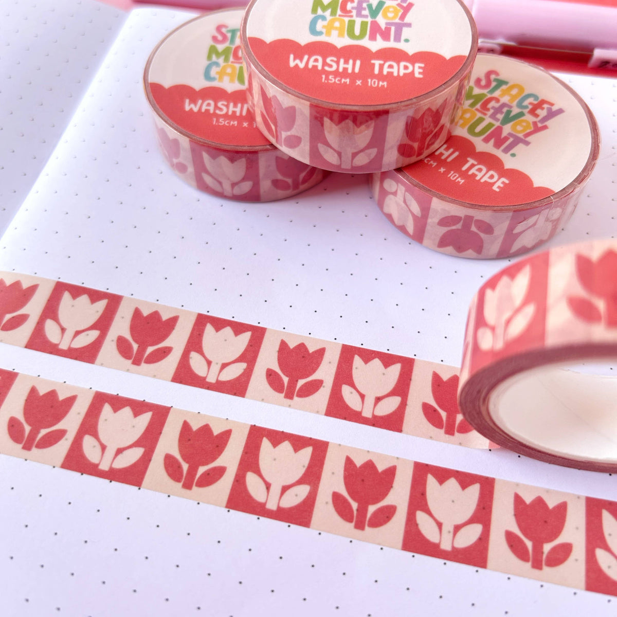 Red Tulip Washi Tape