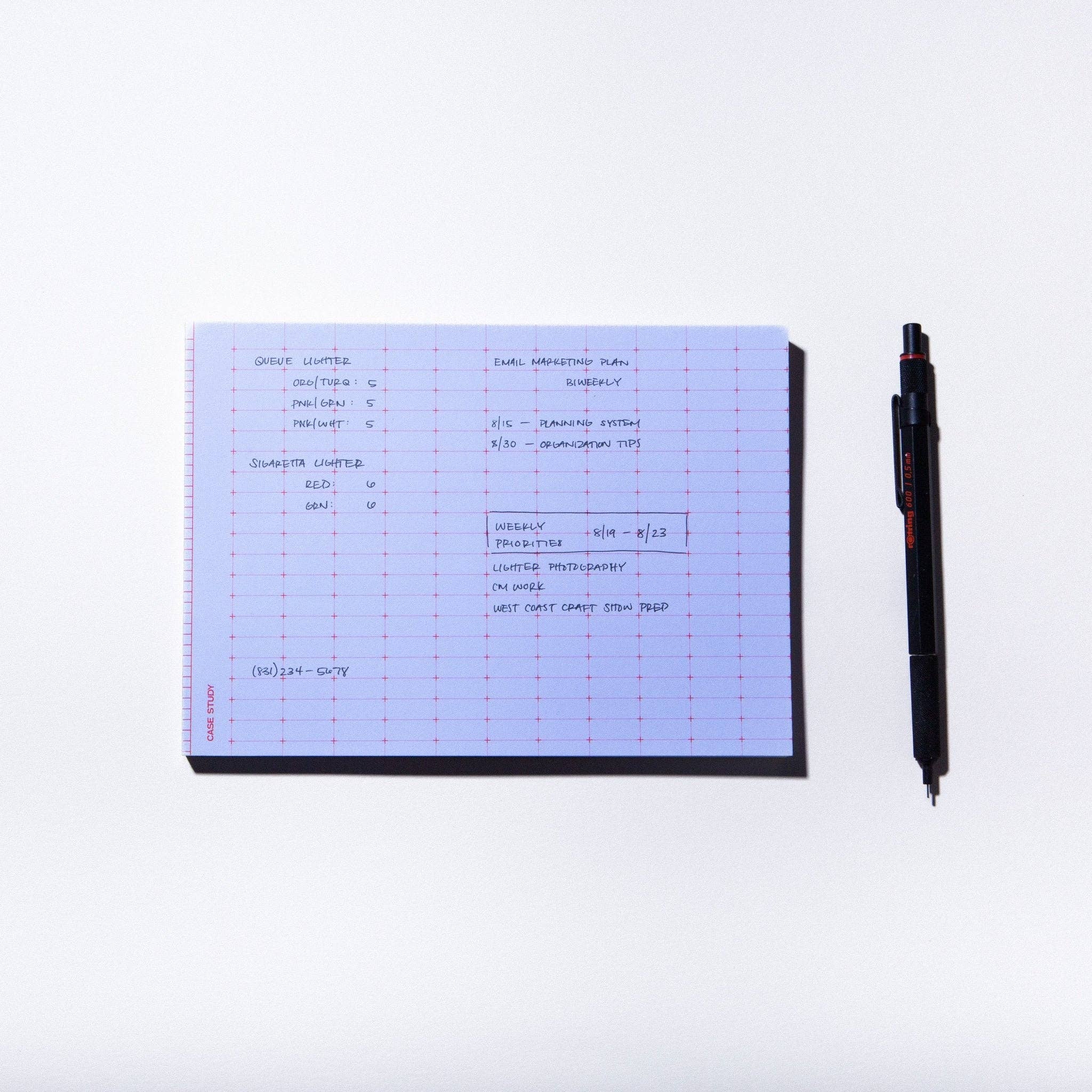 Utilitarian Cross Geo Grid Notepad