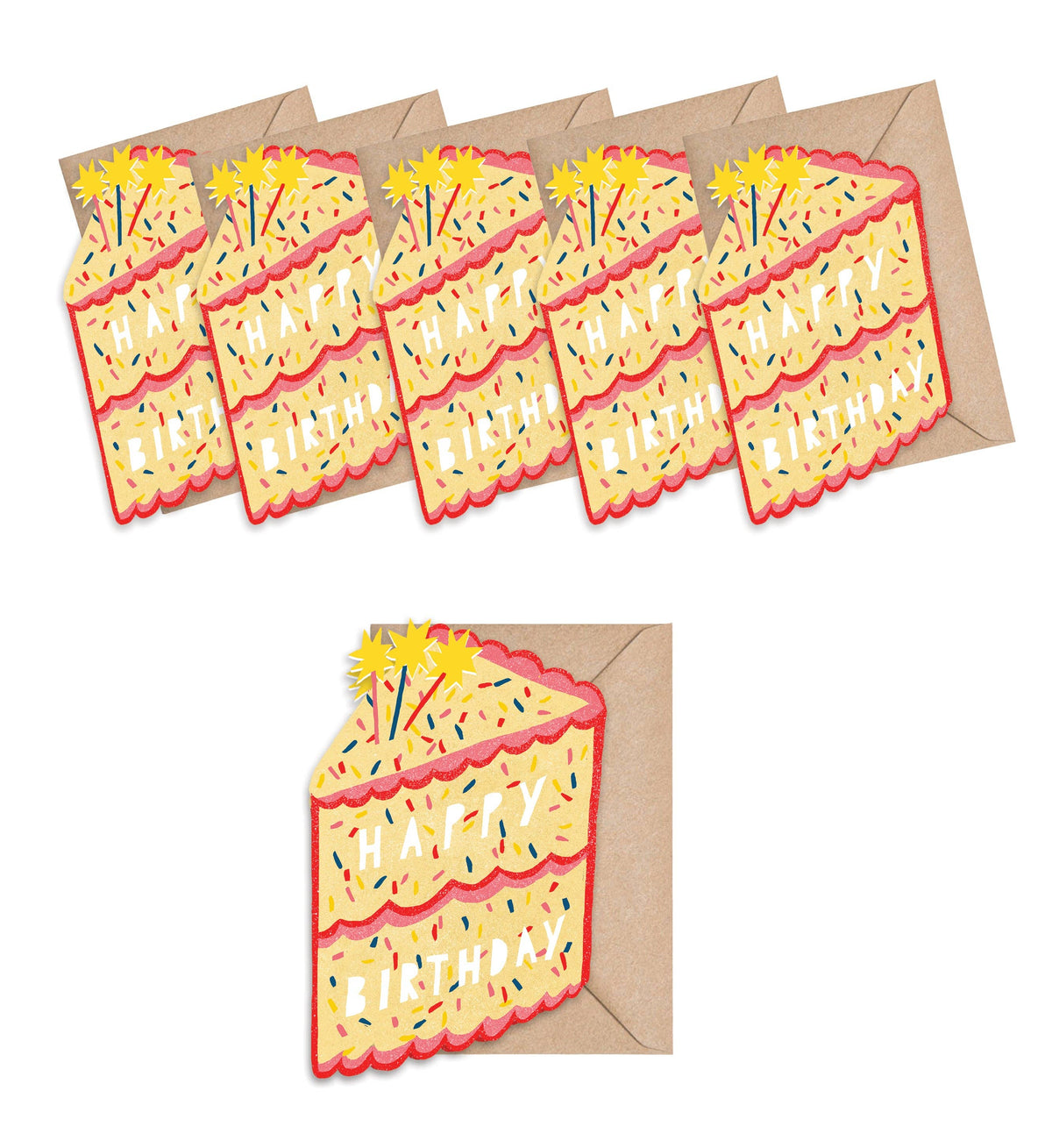 Birthday Cake Mini Card Box of 6