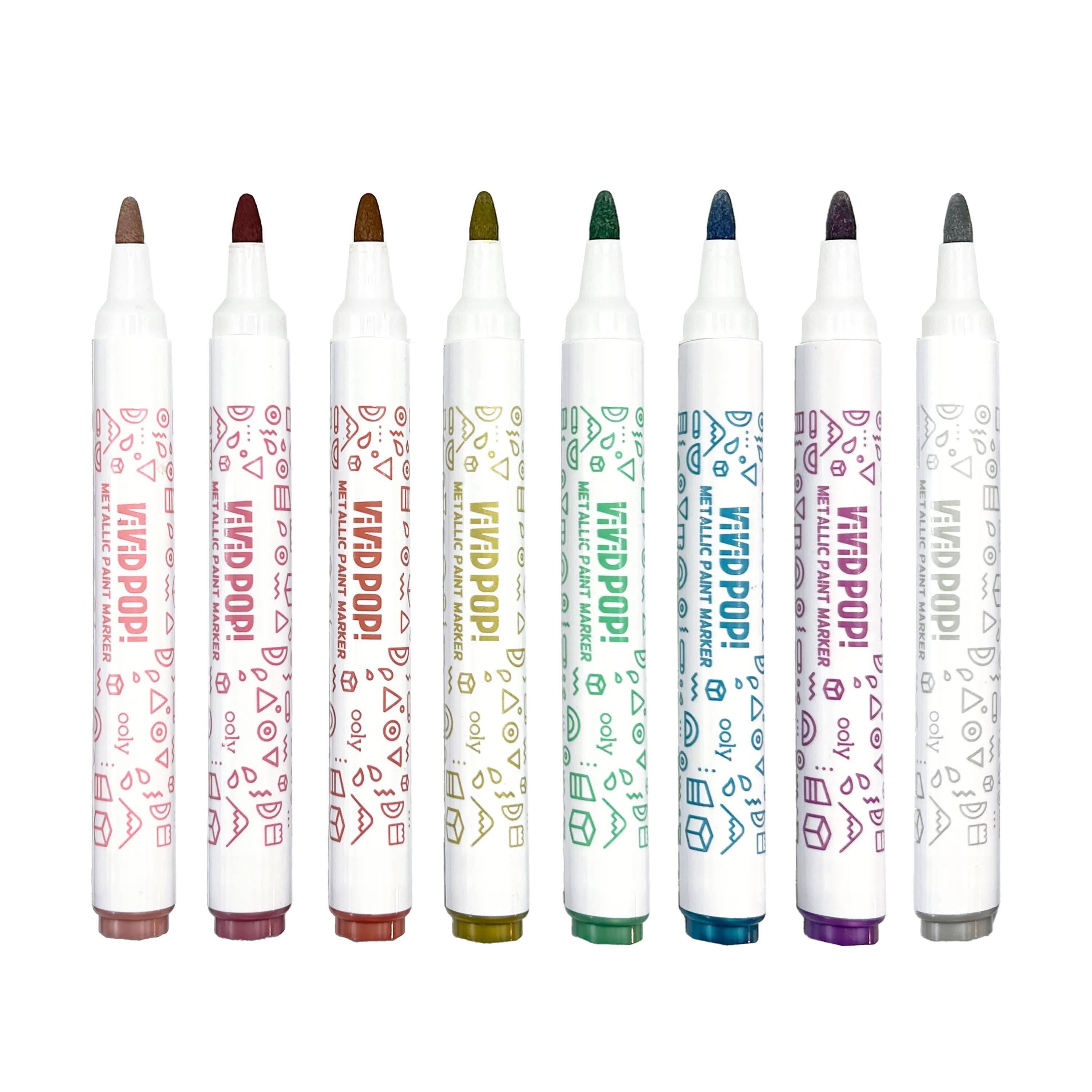 Vivid Pop Paint Markers - Metallic Set of 8
