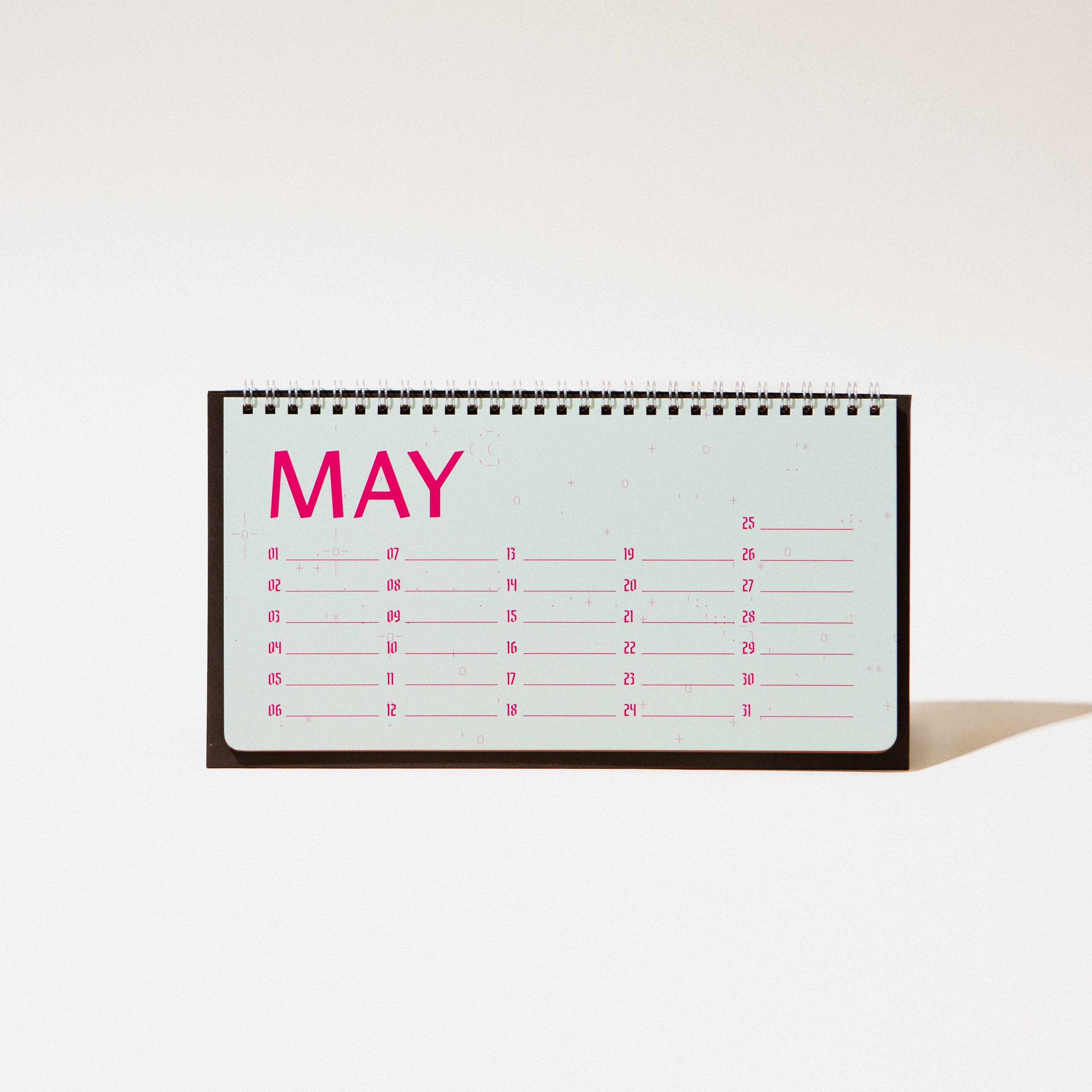 Yearly Celebration Desk Calendar