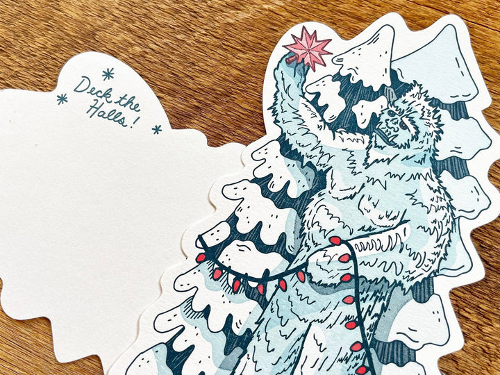 Yeti Letterpress Postcard