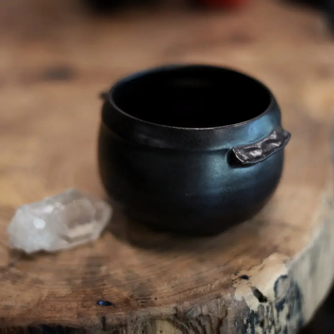 Black Cauldron Handmade Ceramic Bowl
