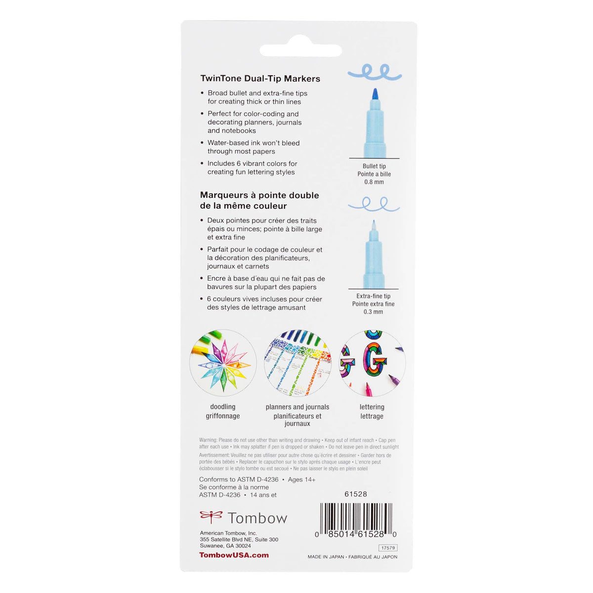 Tombow TwinTone Marker Set - Pastel 6 Pack