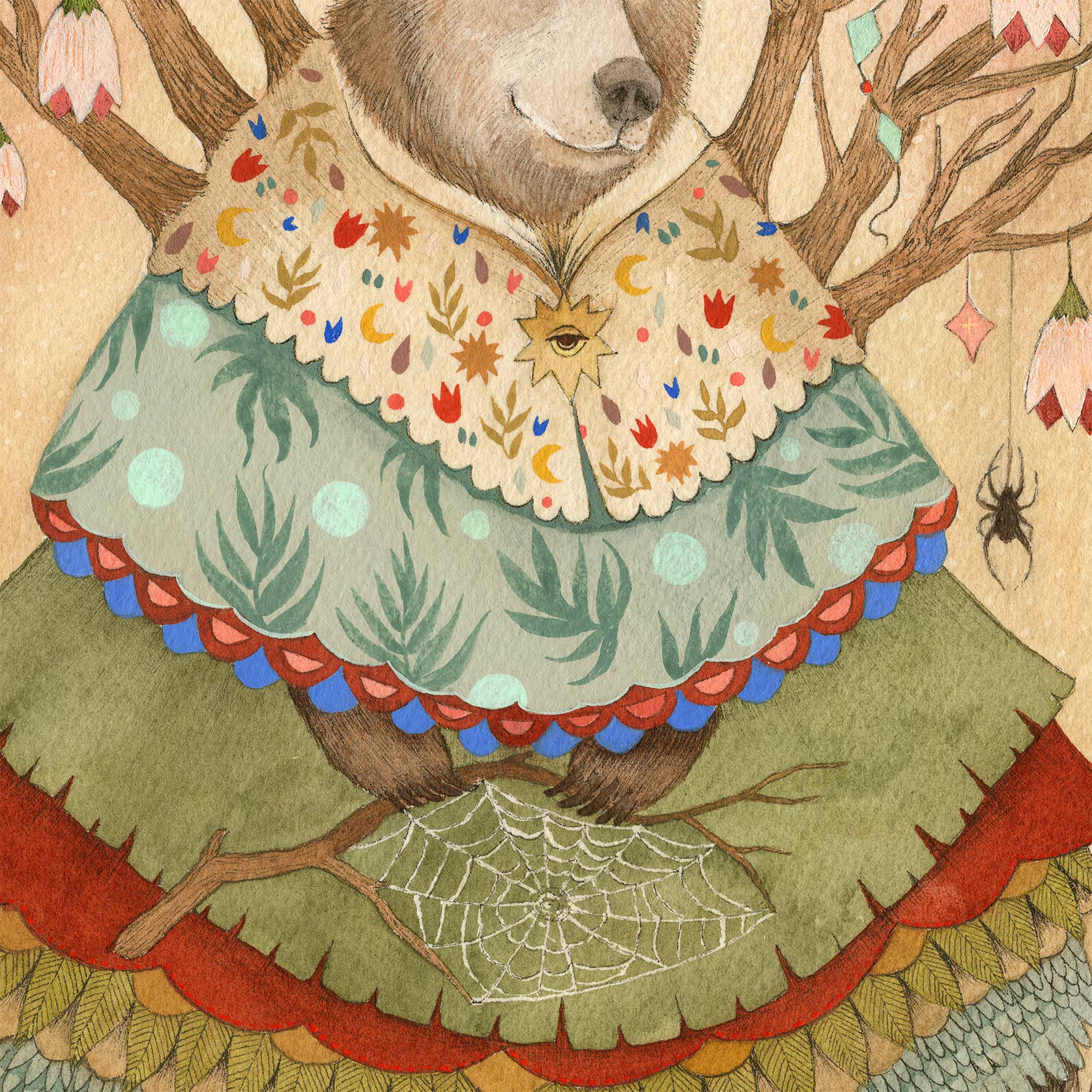 Woodland Witch of Webs Bear Print - 8" x 10"