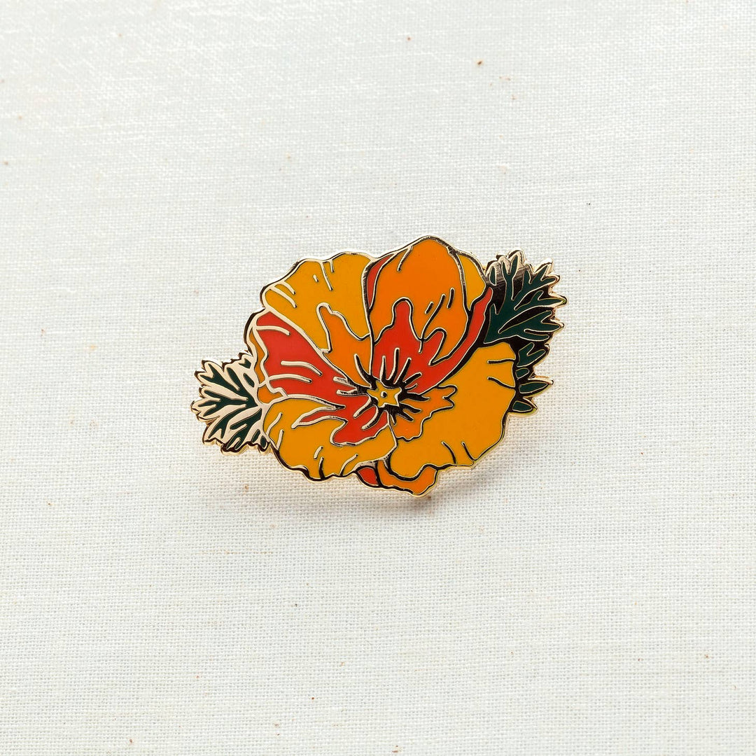 California Poppy Pin