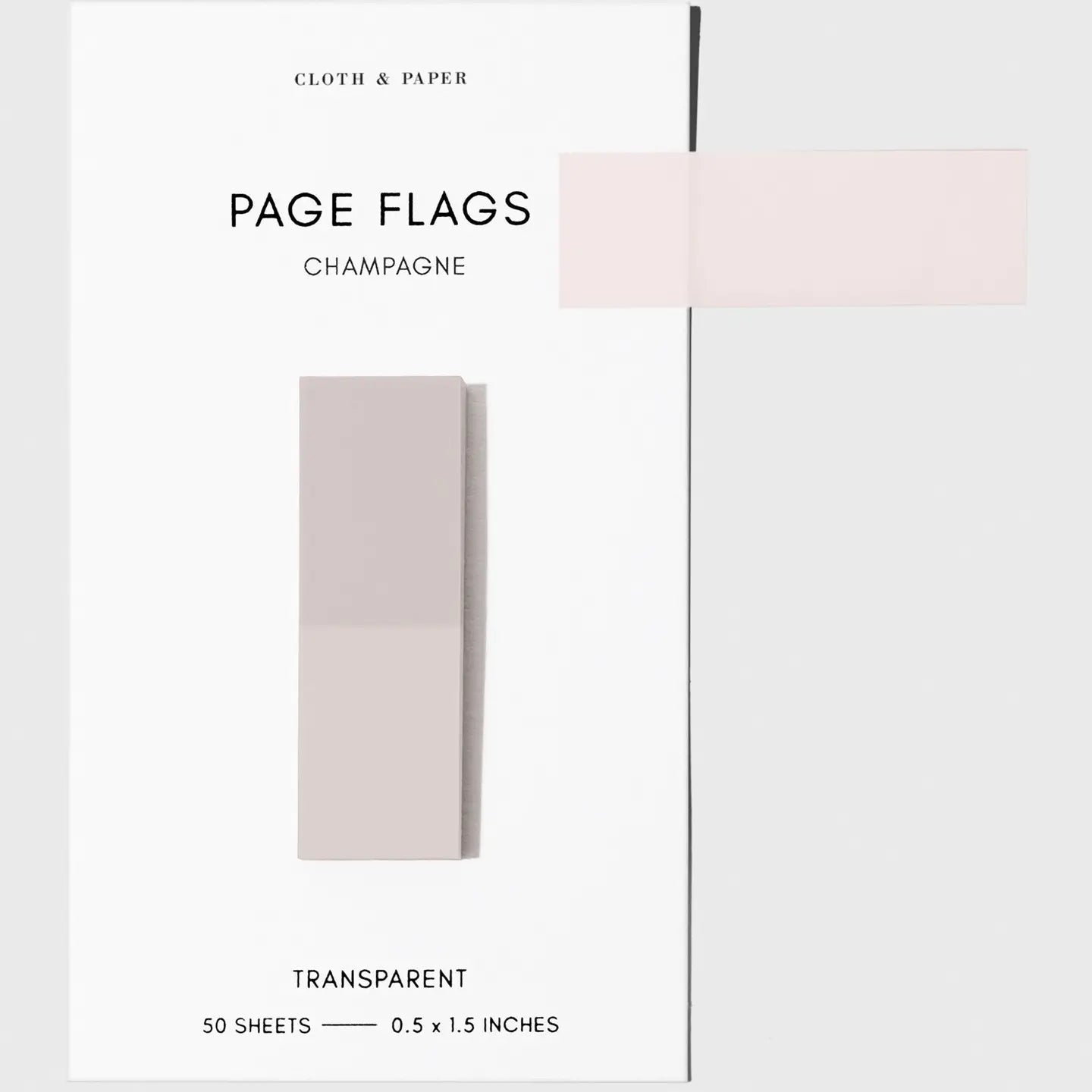 Slim Transparent Page Flags - 30 Colors