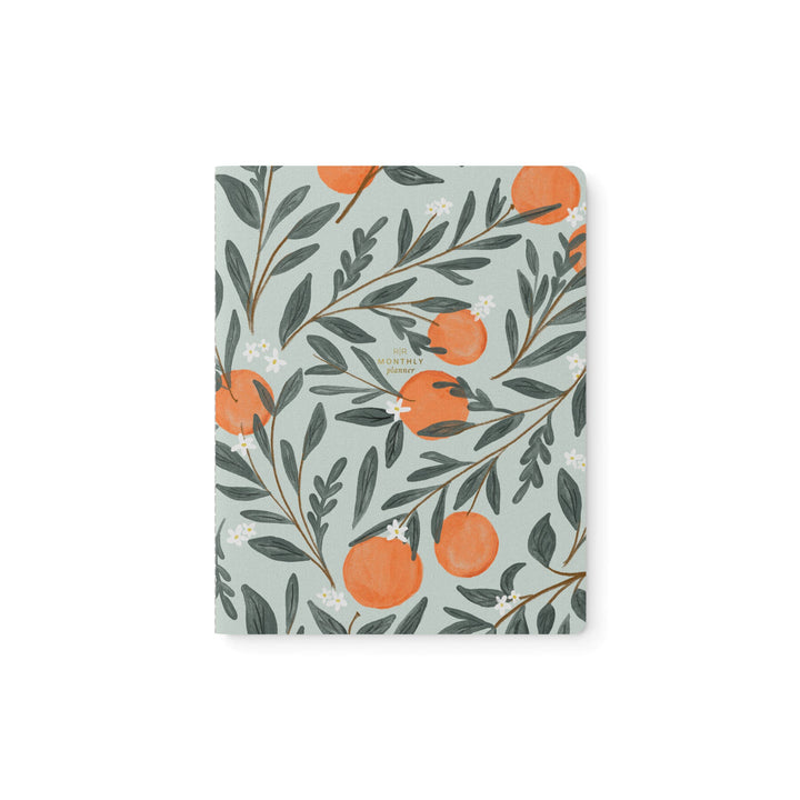 Orange Vine Stitched Monthly Planner