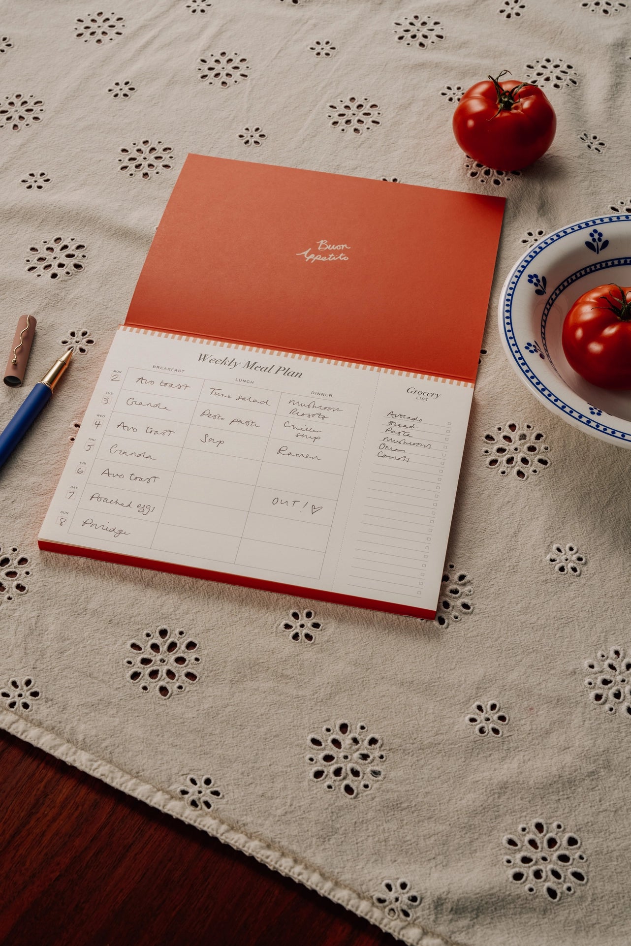 La Dolce Vita Undated Weekly Meal Planner & Grocery List