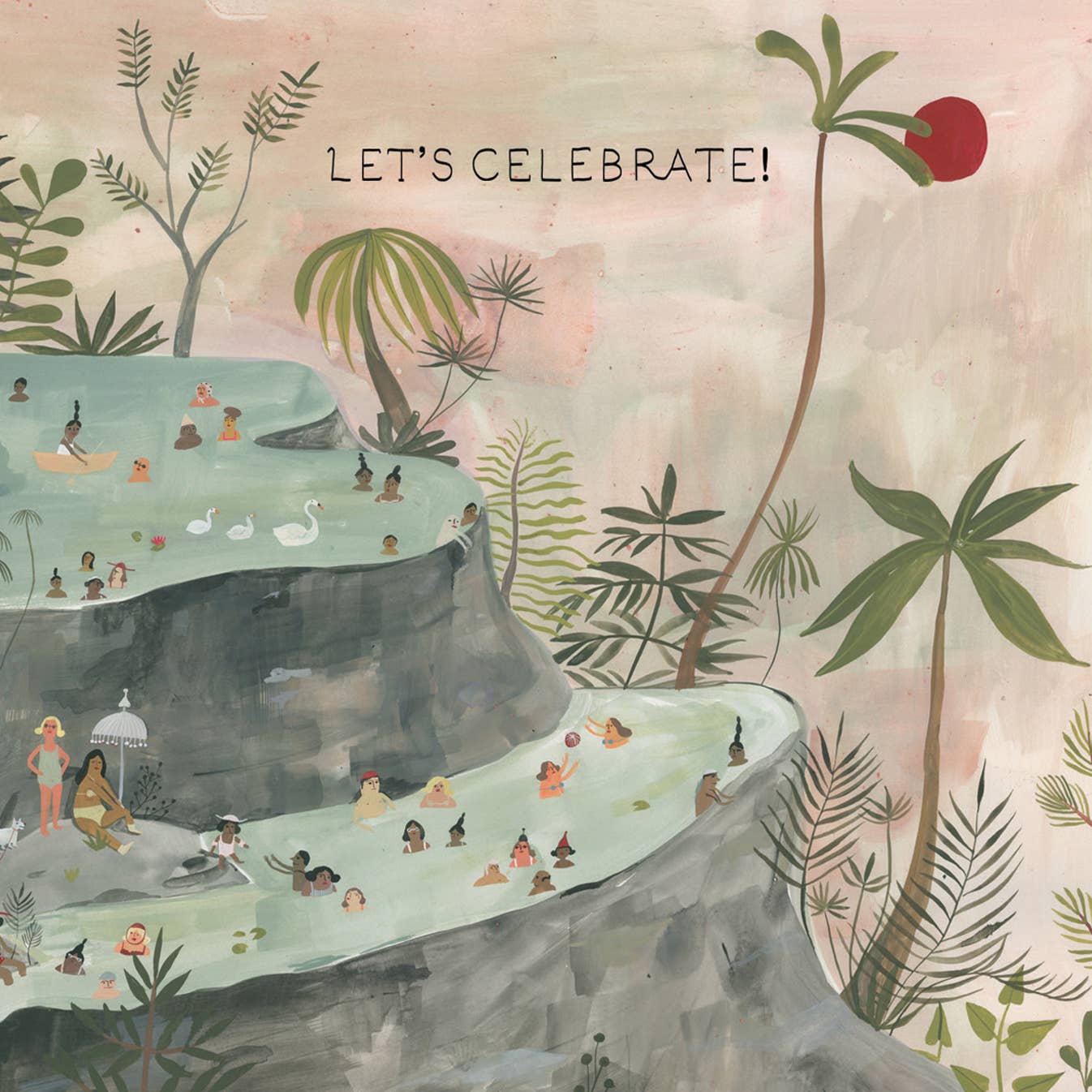 Let's Celebrate Hot Baths Card