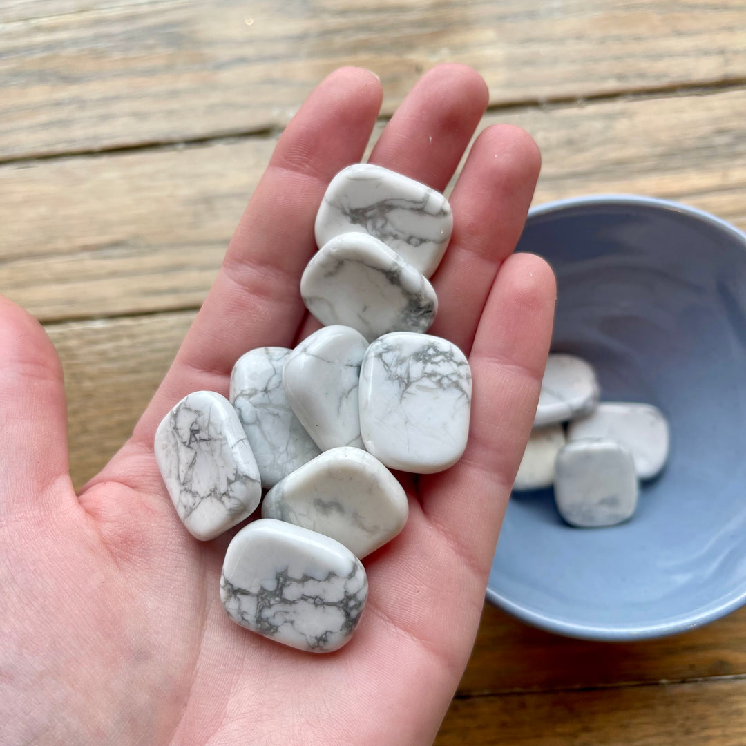 Howlite - Mini Palm Stones