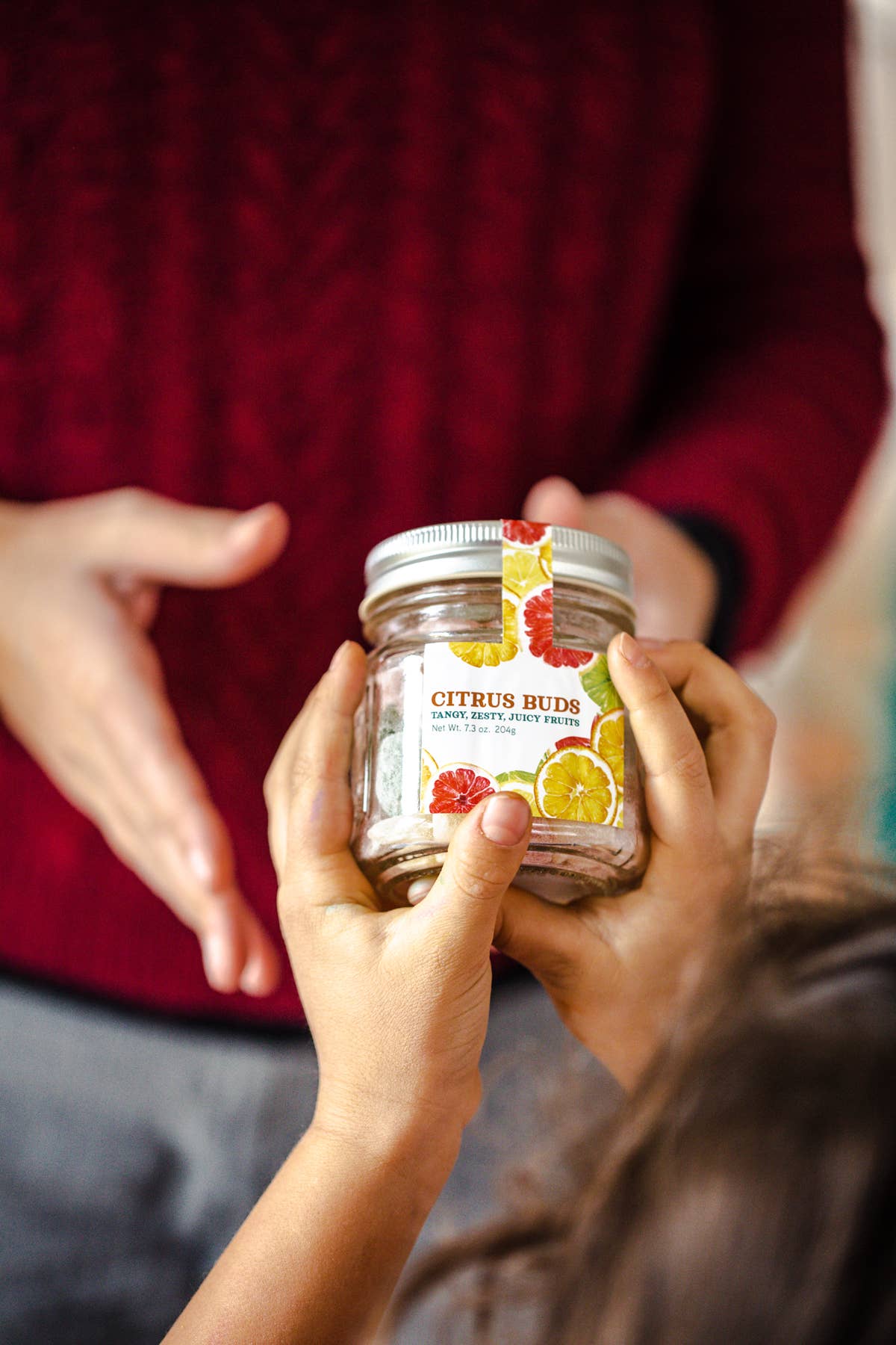 Butterfield's Hard Candy Buds - Citrus Assortment Mason Jar