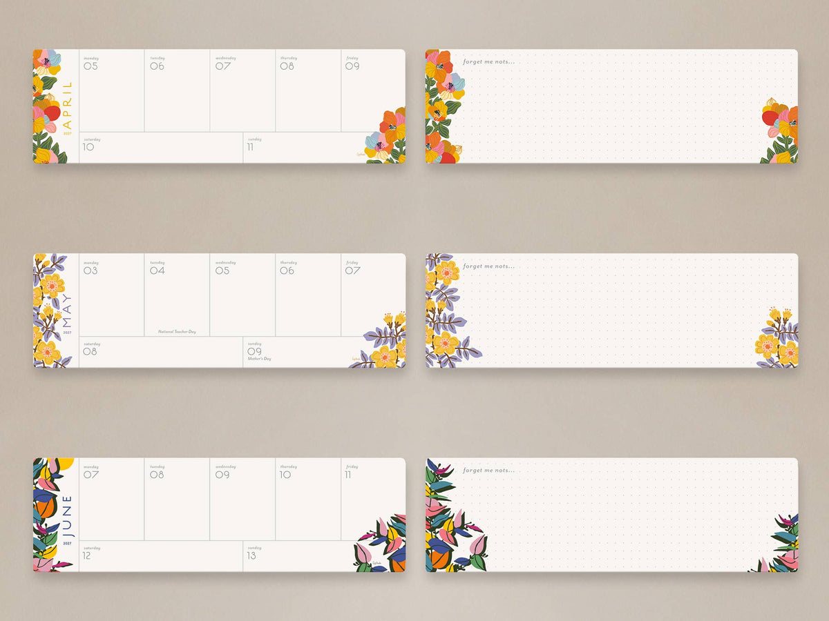 2027 Soft Days Ahead Weekly Desk Planner
