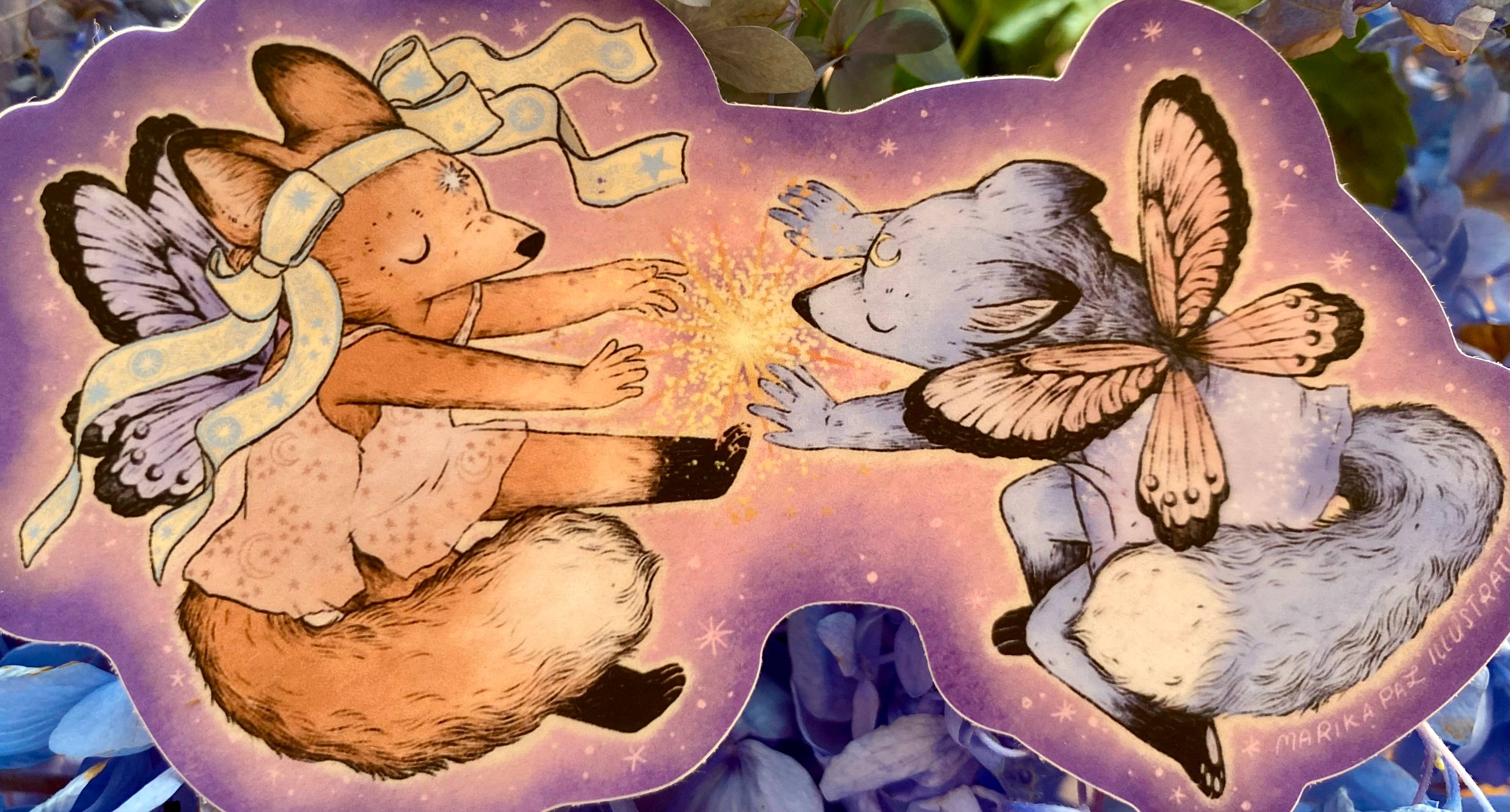 Fairy Friendship Foxes Sticker