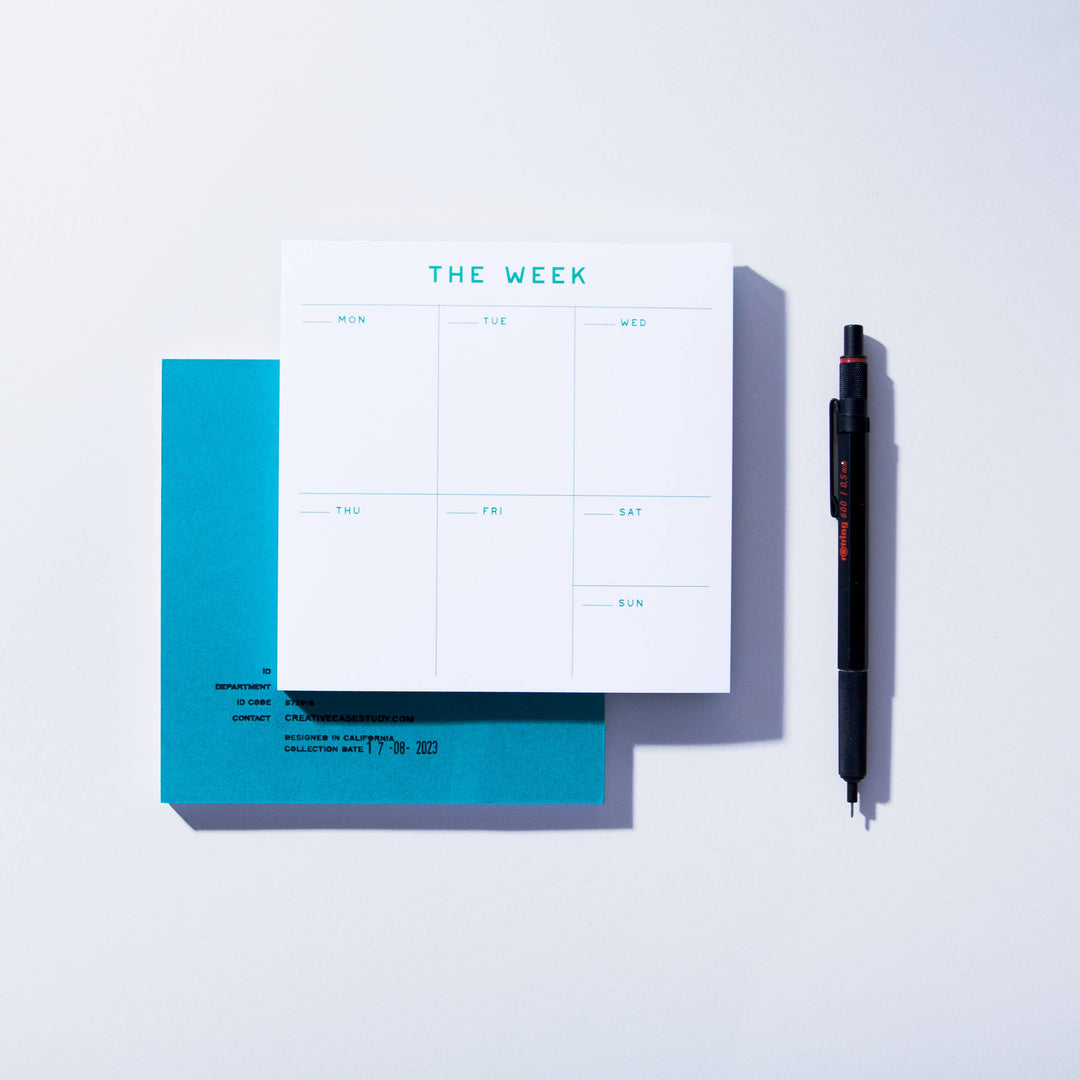 Utilitarian Weekly Planner Notepad - Small